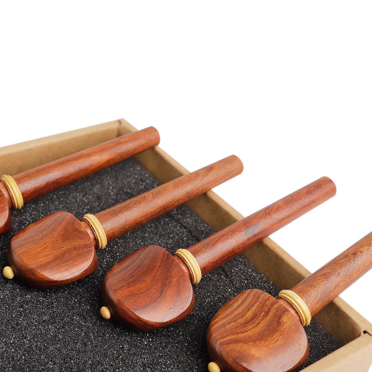 TOYANDONA 4 Pezzi Piroli in Legno per Violoncello da Accessori Professionali per Accordatura Superficie Liscia e Arrotondato Regalo per Musicisti e Studenti di Violoncello