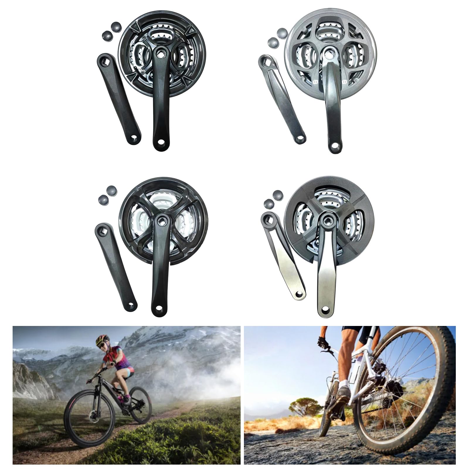 Guarnitura per mountain bike, guarnitura quadrata per rimozione della guarnitura per mountain bike e bici di ricambio per pendolarismo