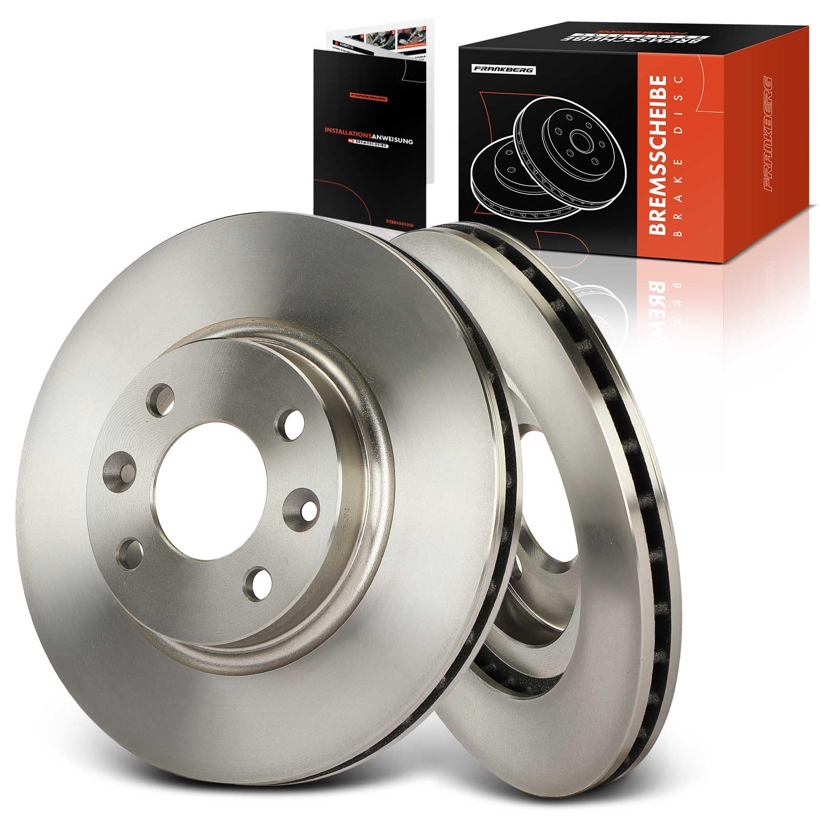 Frankberg 2 discos de freno delanteros ventilados de ⌀258 mm 402062212R | 402067615R; Compatible con: Clio IV BH, Clio IV Caja/Hatchback BH, Fortwo Cabriolet 453, Logan II, Logan LS