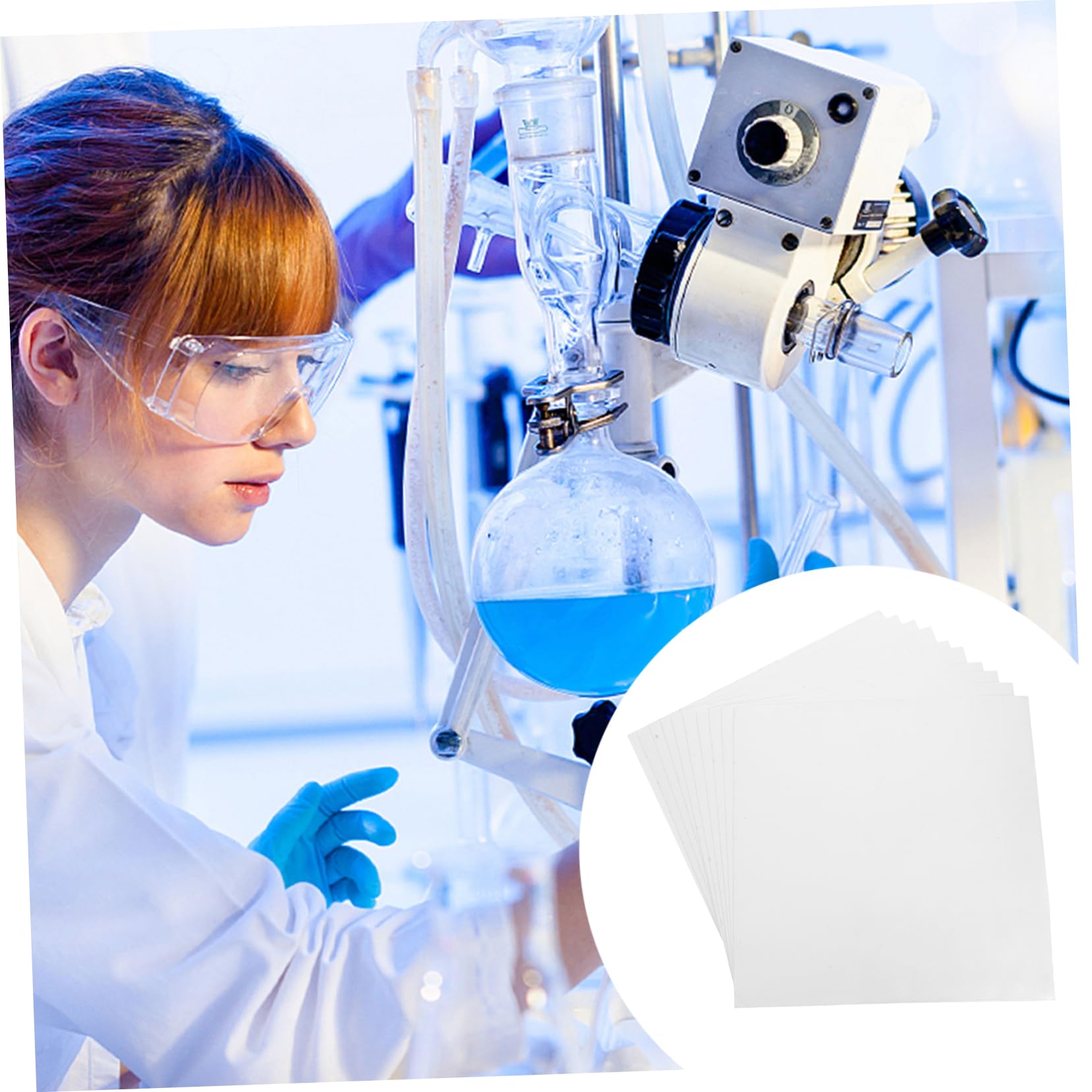 Zerodeko Papel de Filtro de Laboratorio 30x30cm, 10 Piezas, Alta Absorción, Elimina Impurezas, para Laboratorio y Uso Doméstico