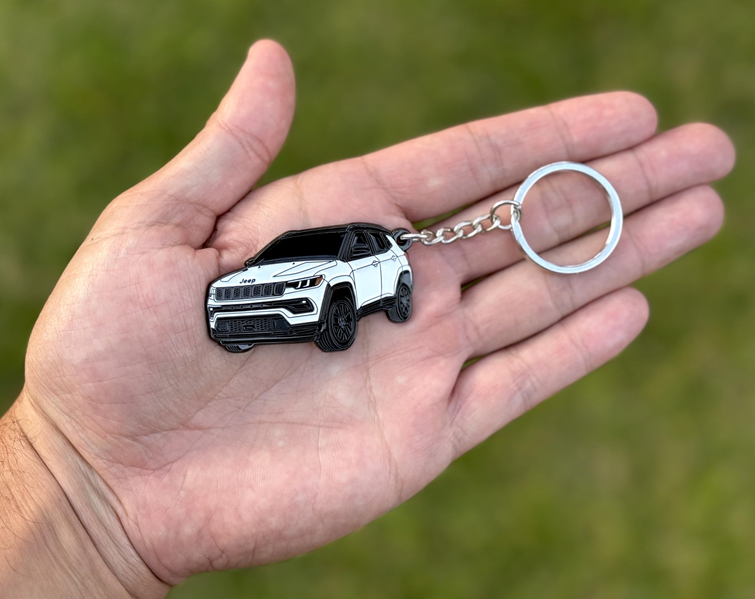 Jeep Compass Metal Keychain – Officially Licensed Jeep Accessories for Women Men Key Chain Cool Fob Gift