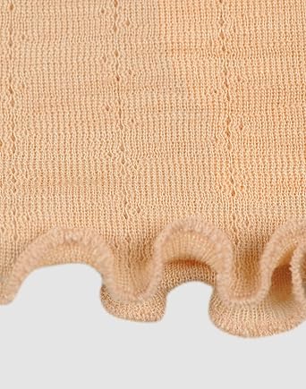 Langärmliges Pointelle-Top aus Merinowolle für Damen Langärmliges Pointelle-Top aus Merinowolle für Damen