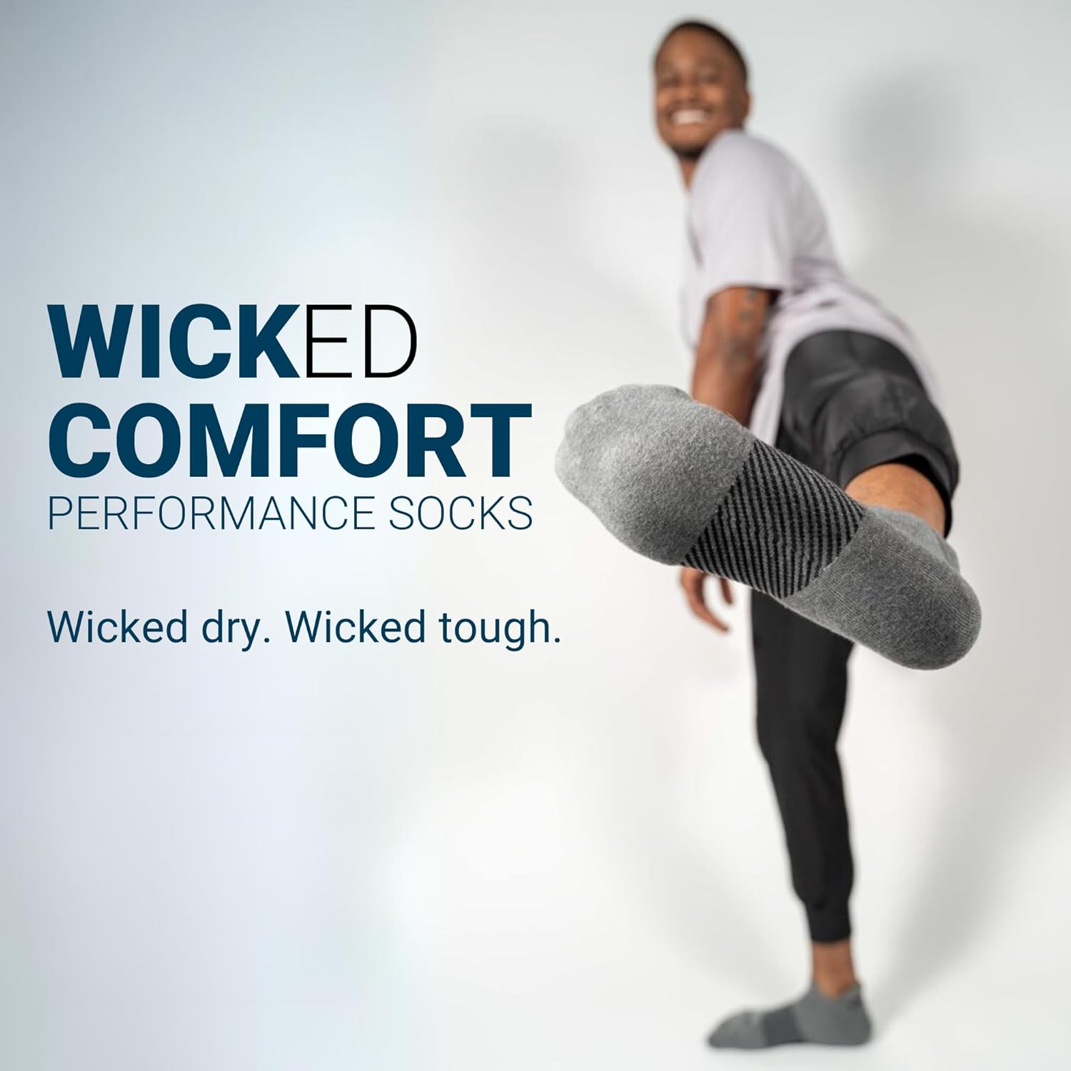 OS1st Wicked Comfort Quarter Crew Socks with light compression for maximum cushion, blister protection and breathable fabric - Image 2