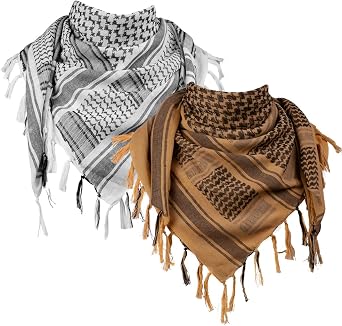 FREE SOLDIER Scarf Military Shemagh Tactical Desert Keffiyeh Head Neck Scarf Arab Wrap with Tassel 43x43 inches