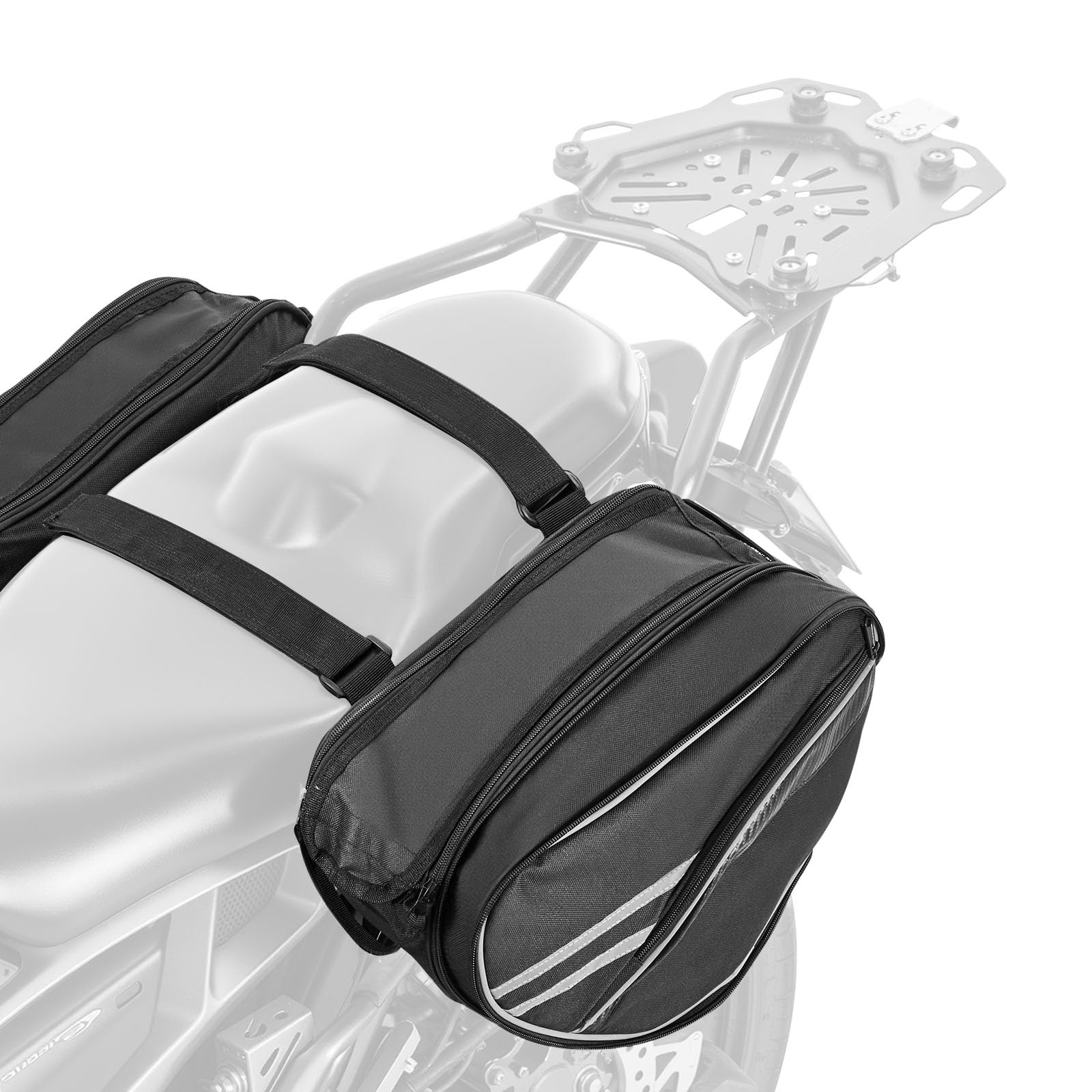 VEVOR Motorrad-Satteltasche, 15 L x 2 große Kapazität, Seitensatteltasche mit wasserfester Regenhülle & Gurten, kompatibel mit den meisten Motorrädern, Gepäckaufbewahrungstasche Motorradgepäck