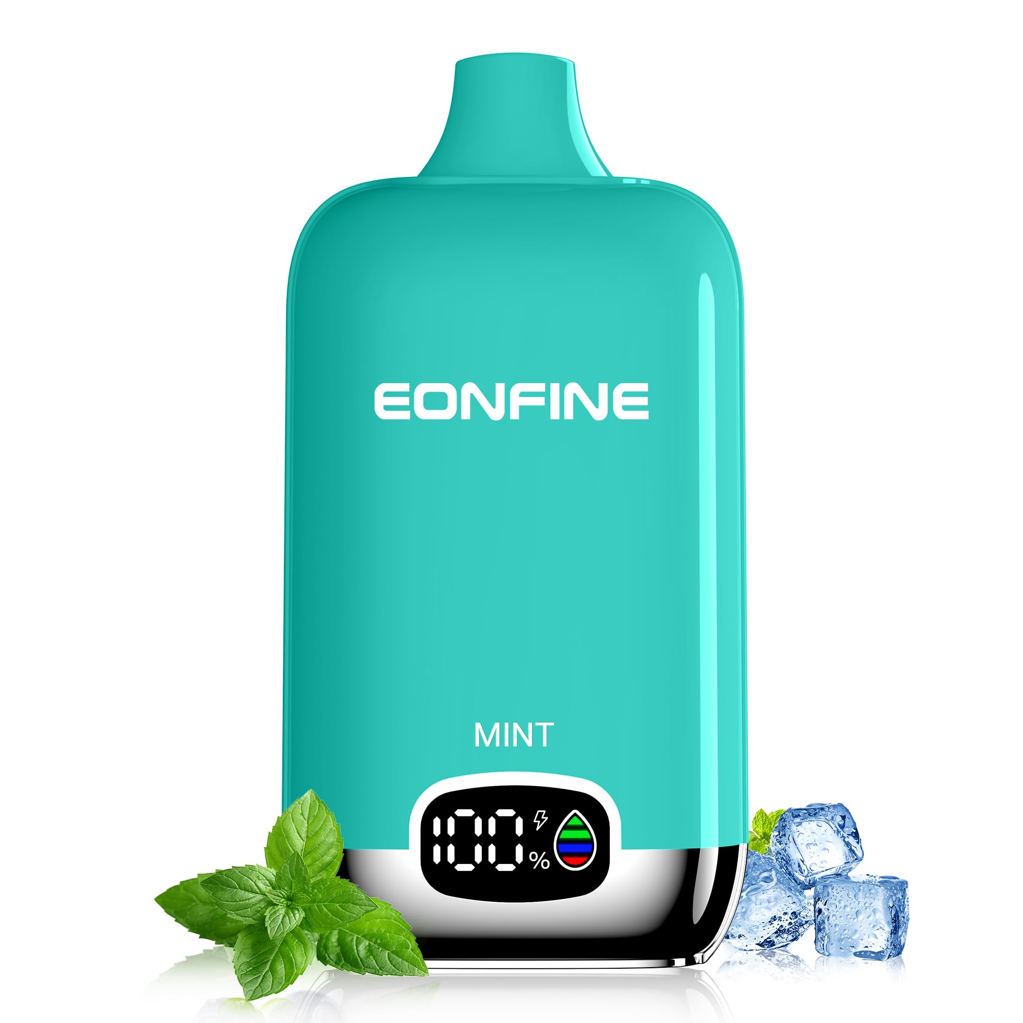 電子タバコ 使い捨て ディスプレイ付き ベイプ 18000回吸引可能 vape 爆煙 水蒸気タバコ シーシャ 持ち運び 禁煙 タールニコチンゼロ 禁煙サポート Eonfine ミント