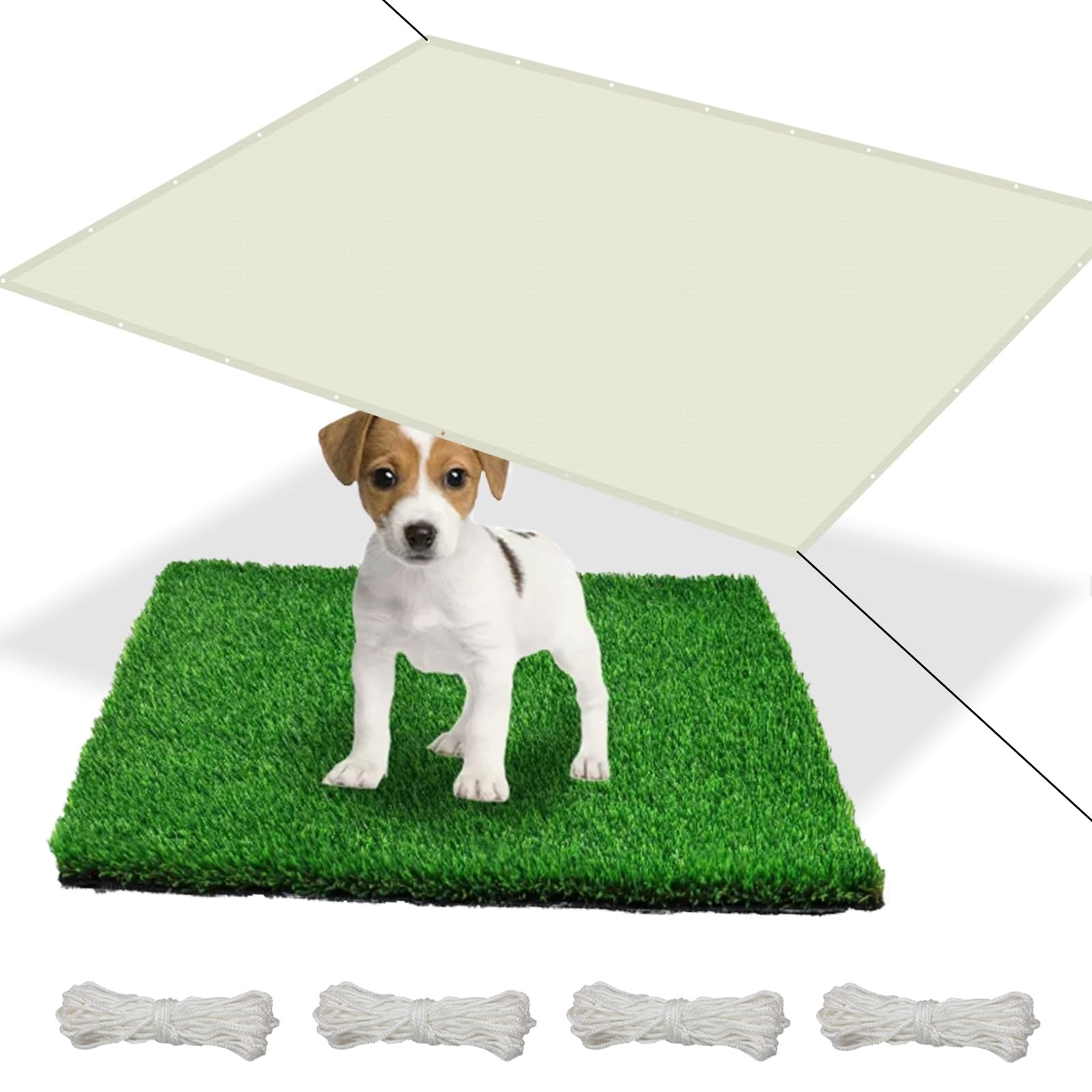 Toile d'ombrage crème 260x550 anti-UV pour éviter la chaleur de terrasse