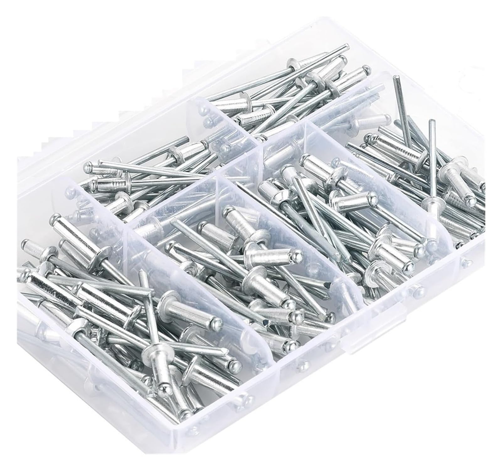 Rivet aveugle à sertir, Kit d'assortiment de Rivets aveugles en aluminium argenté, 120 pièces, M3.2 et M4