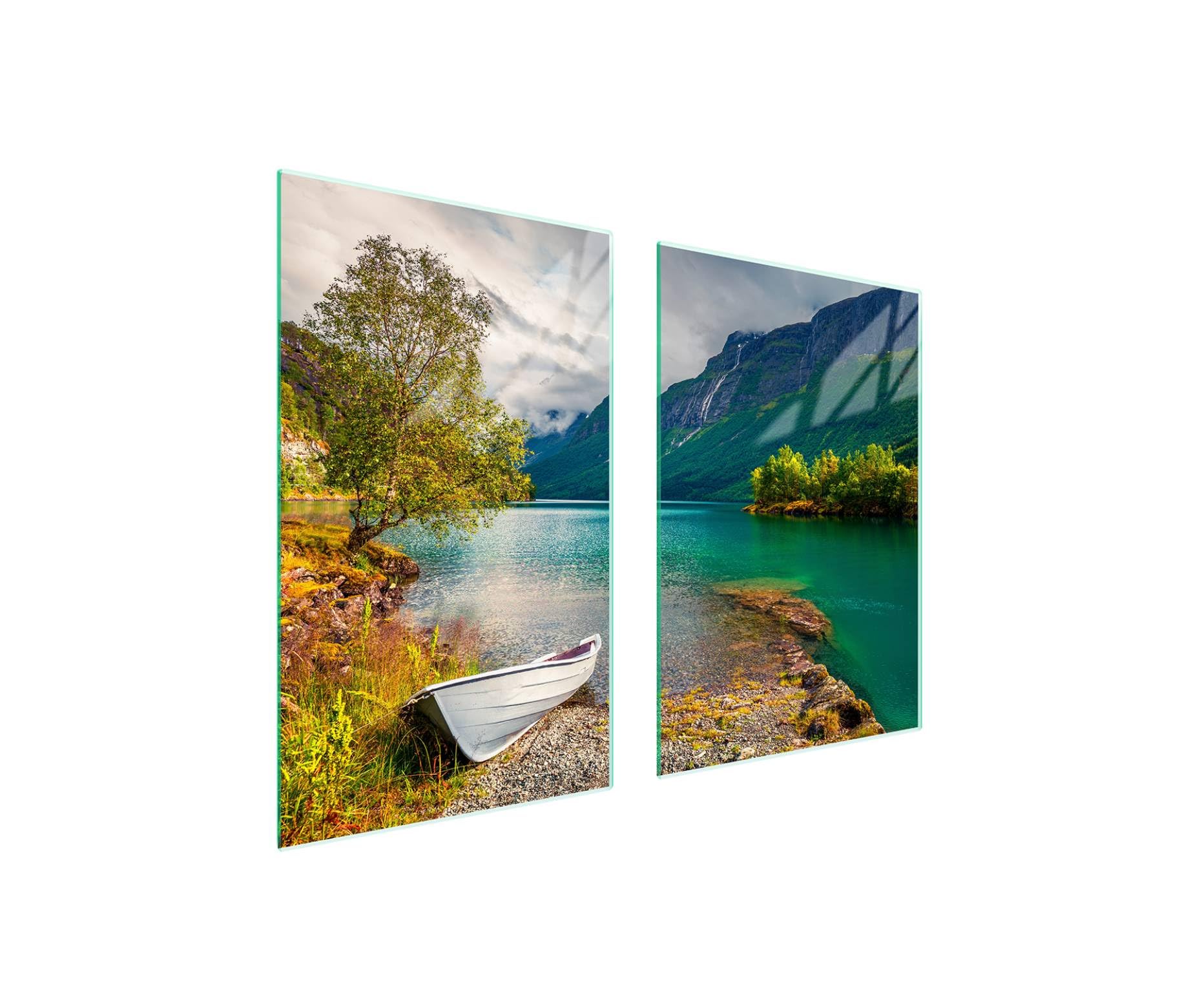 TMK ArtDeko Tabla de cortar decorativa de cristal templado y cubre vitro, Placa protectora de vitrocerámica 65 x 52 cm 2 piezas, para inducción, protección contra salpicaduras, Campo