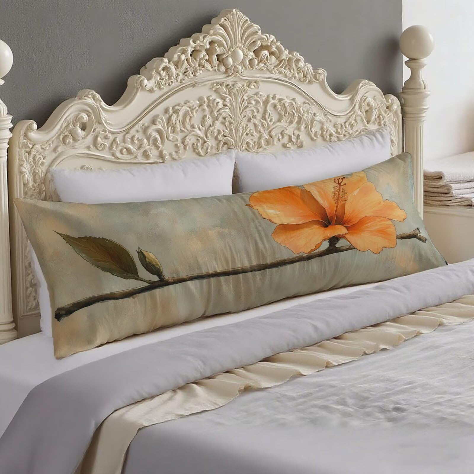 Housse traversin 40x140 cm anti glisse grace a sa fermeture eclair invisible