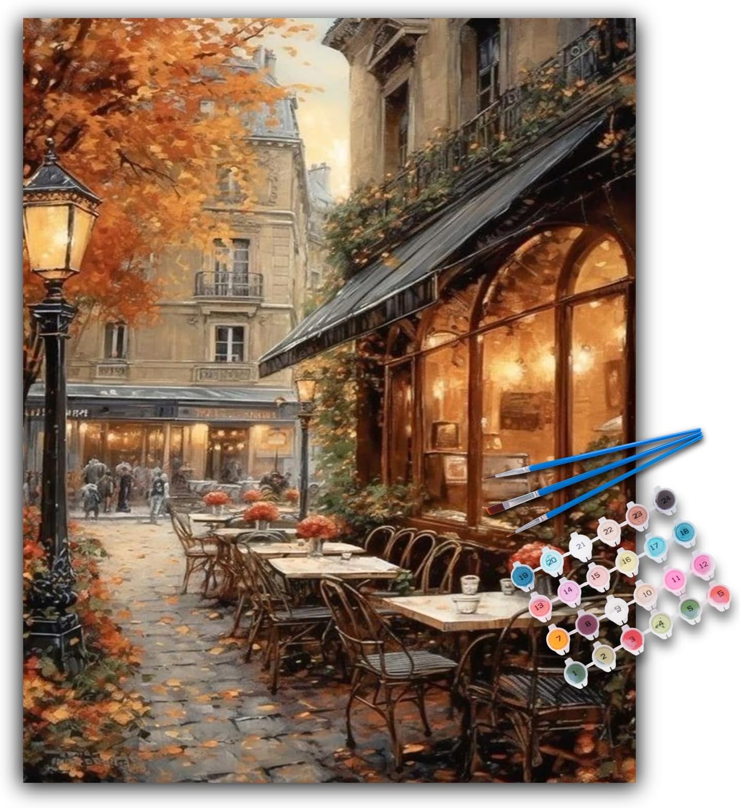Fall Cafe Paint By Numbers Kit