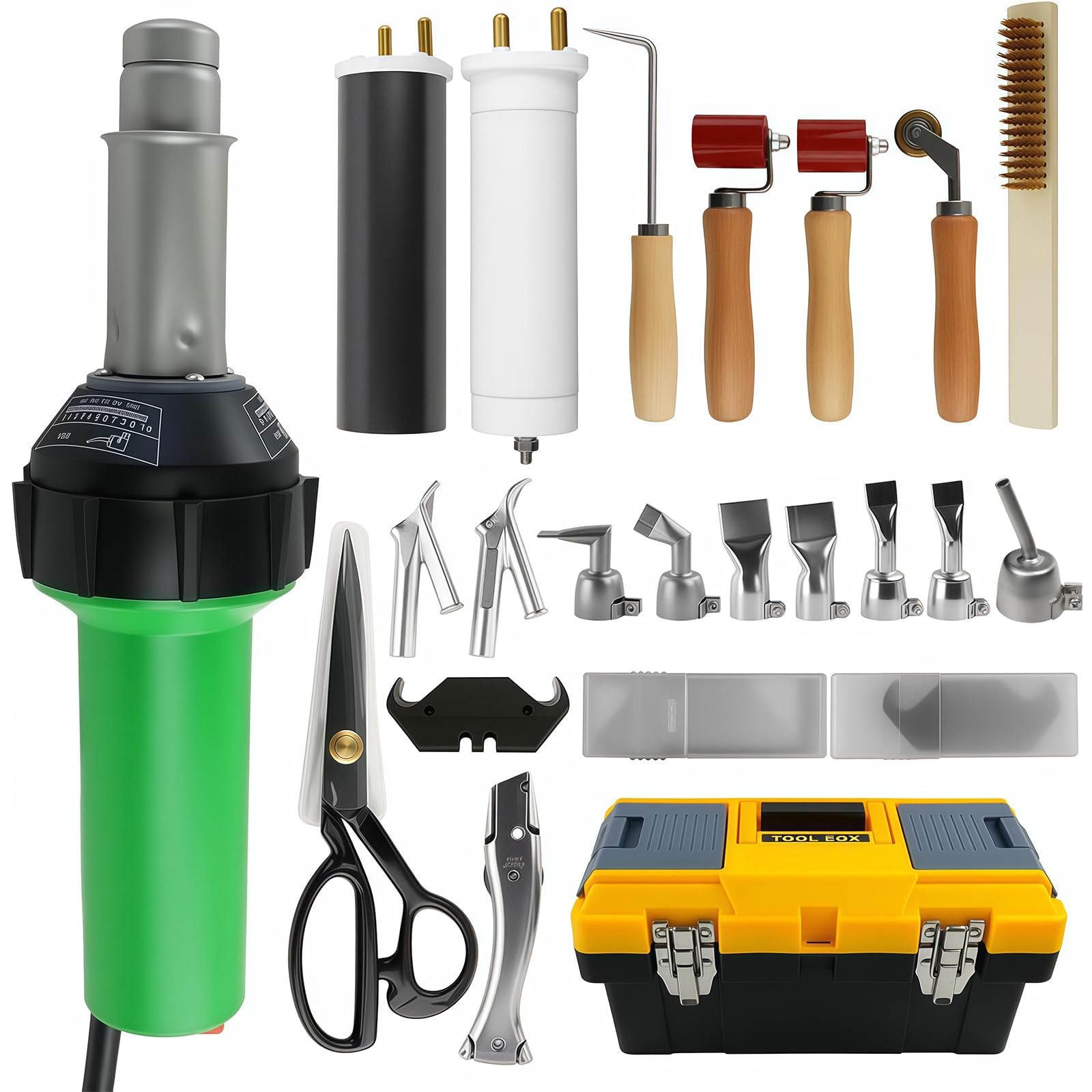110V 1600W Professional PVC Roofing Welding Tools Hot Air Plastic Welder Kit with Plastic Case Heat Gun Kit