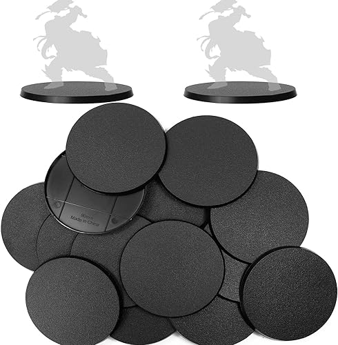 Evemodel 3.543 in 15pcs redondo ABS plástico modelo bases para Wargame mesa simulación militar escena