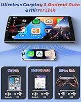 Vista 3 de Hikity 2+64G para Honda CRV 2002-2006 Android Car Stereo, radio con pantalla táctil de 9 pulgadas con Carplay inalámbrico, Android Auto, WiFi