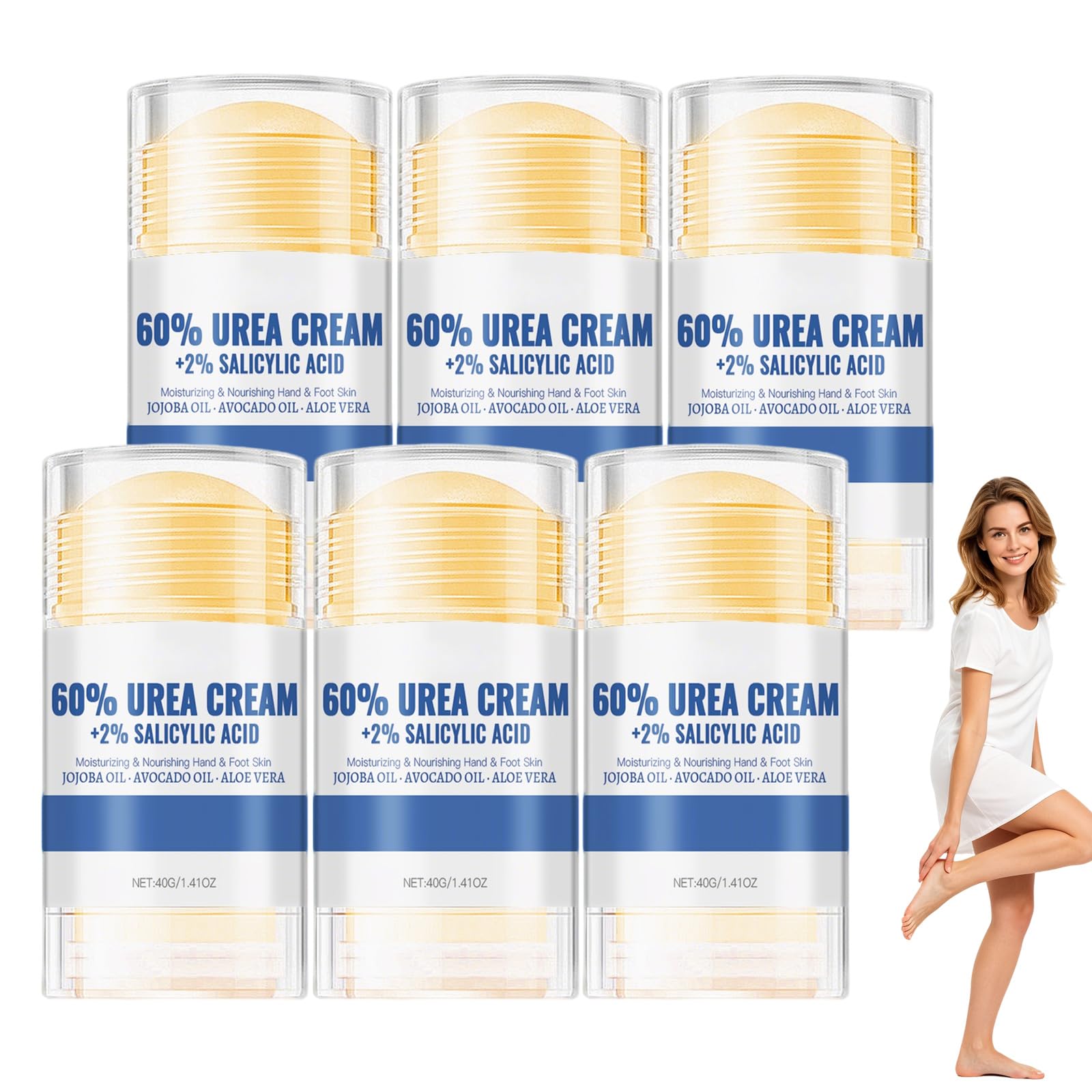 60% ige Urea-Fußcreme, feuchtigkeitsspendende Fersenpflege (6pcs)