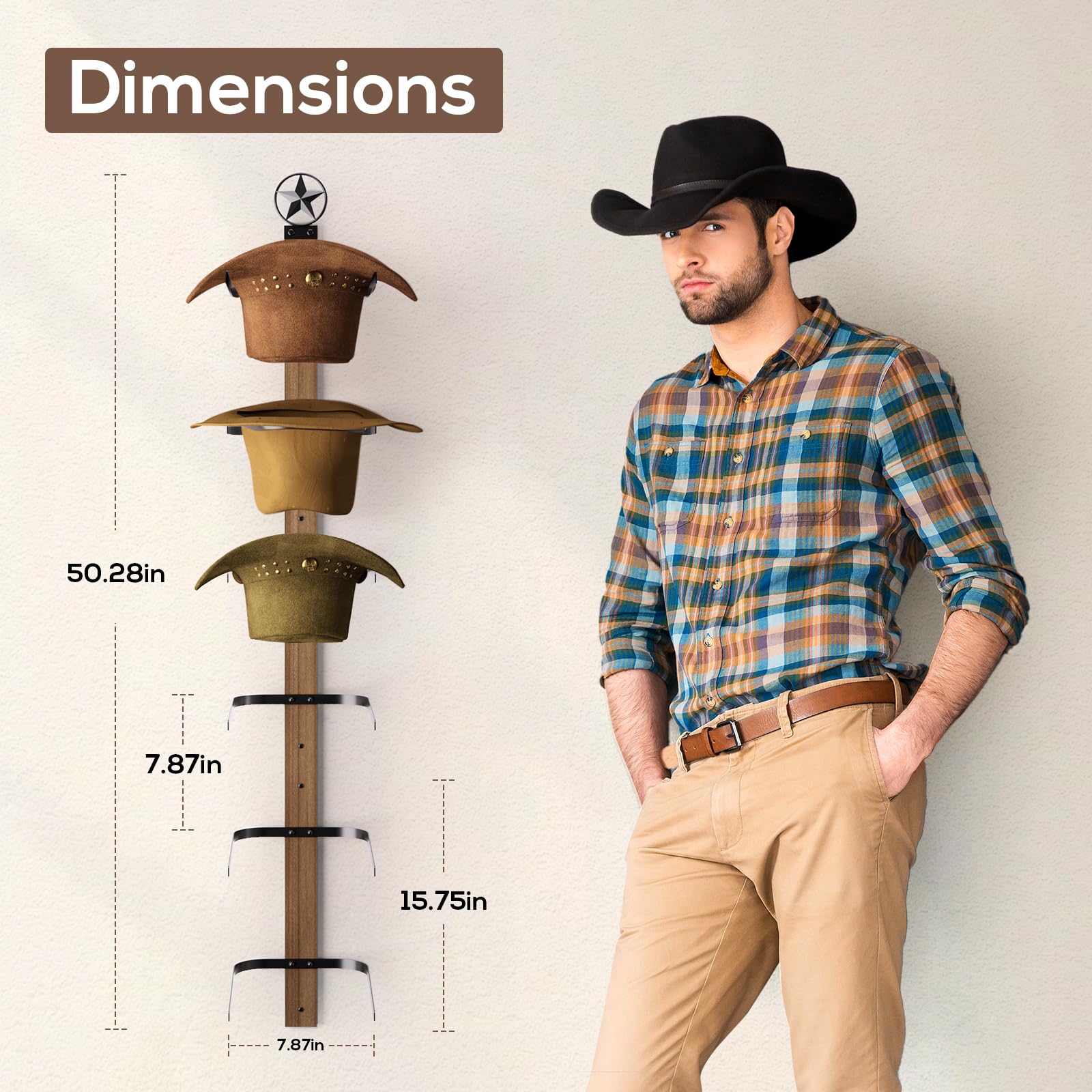 Cowboy Hats Taozun Cowboy Hat Rack For Hat Holder Hat Organizer