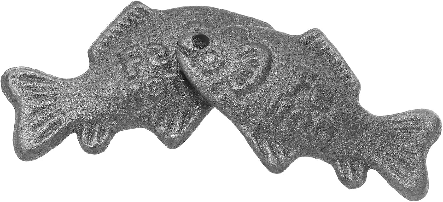 Totority Natural Iron Fish, 2-Pack Cast Iron Supplement Tool for Cooking, Boosts Levels in Food & Drinks, Vegan-Safe Source for Athletes, Pregnant Women, Kids
