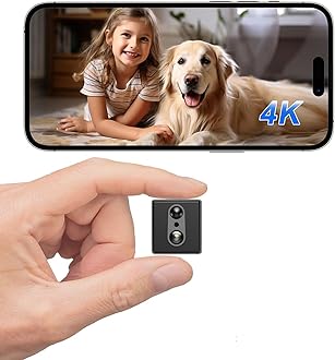 5G 4K Mini Wireless Camera WiFi Indoor Home HD Micro Security Camera, Small Dog Nanny Cam Pet Baby Car Outdoor Cameras, 100 Days Battery Life 150 angle Night Vision Motion Detection Cloud & SD Storage