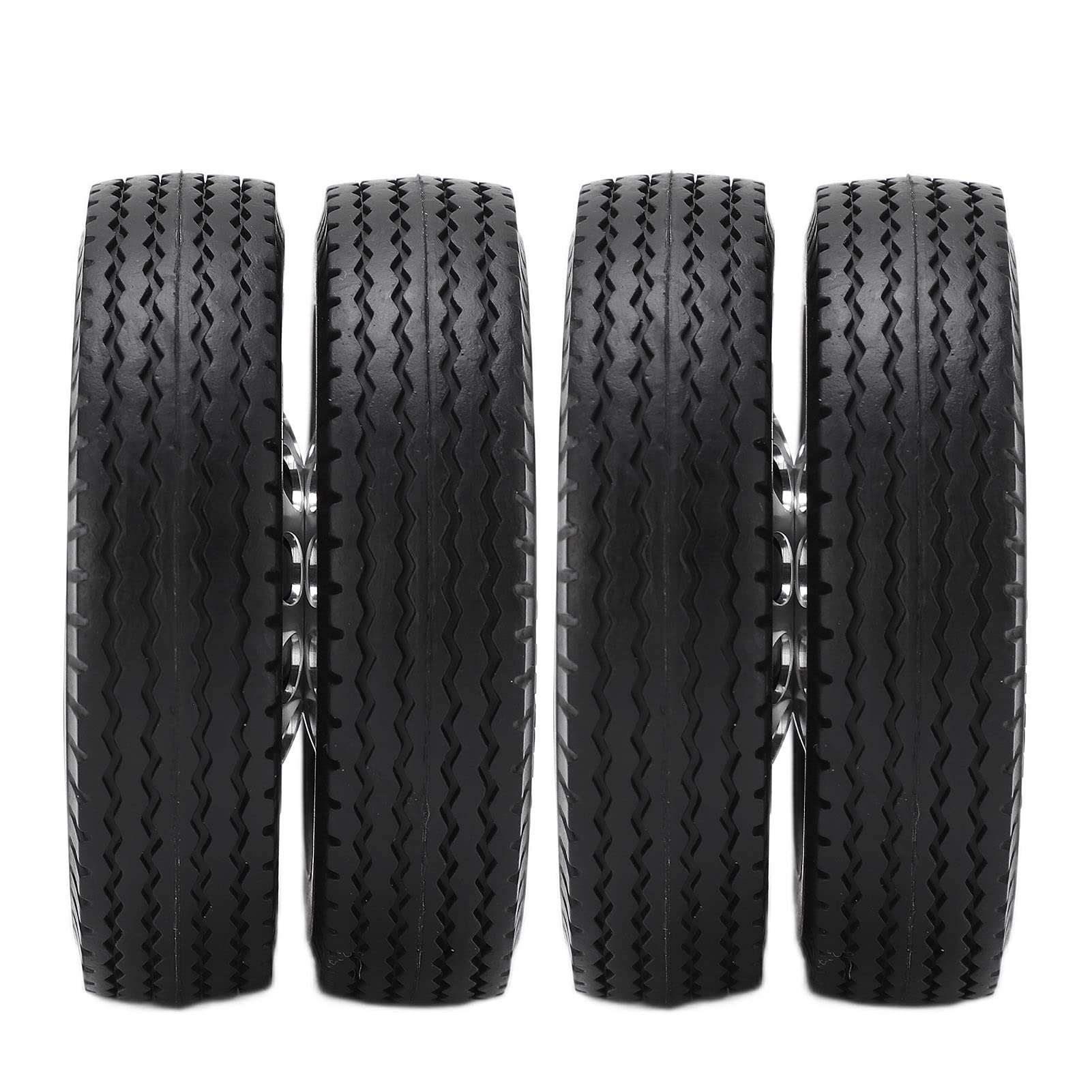 2 pz RC Lega Mozzo Ruota Posteriore Cerchi con 21mm di Larghezza Pneumatici in Gomma per Tamiya 1/14 Trattore Rimorchio Autocarro con Cassone Ribaltabile
