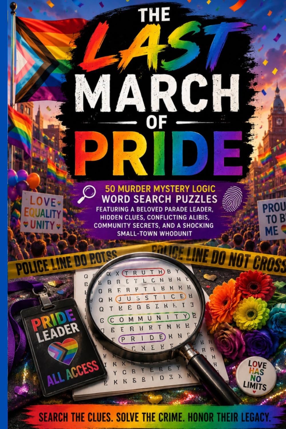The Last March of Pride: 50 Murder Mystery Logic Word Search Puzzles Featuring a Beloved Parade Leader, Hidden Clues, Conflicting Alibis, Community ... and missing who-dun'-it word searches)
