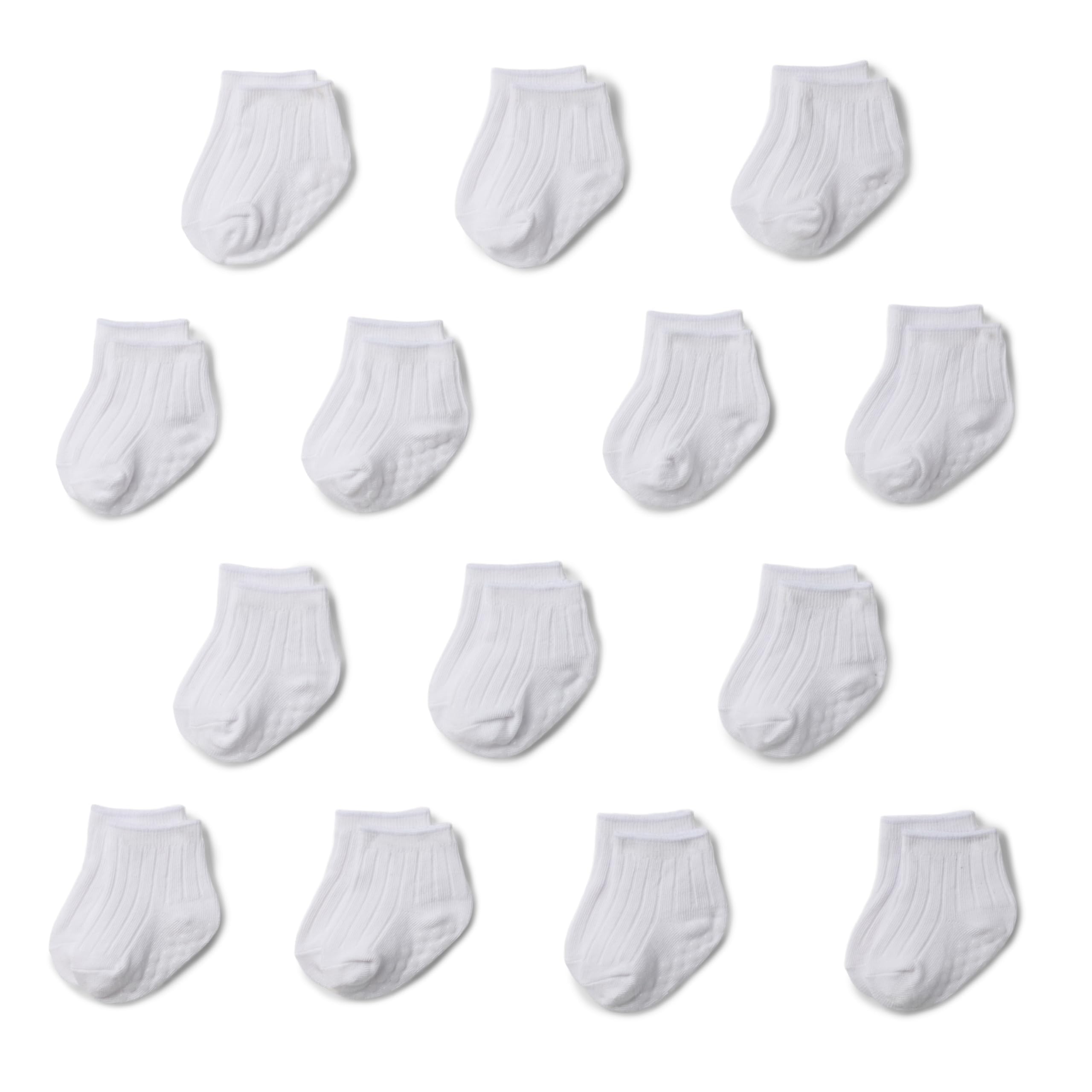 Amazon Essentials Unisex Baby Gerippte Knöchelsocken mit rutschfester Sohle, 14 Paar