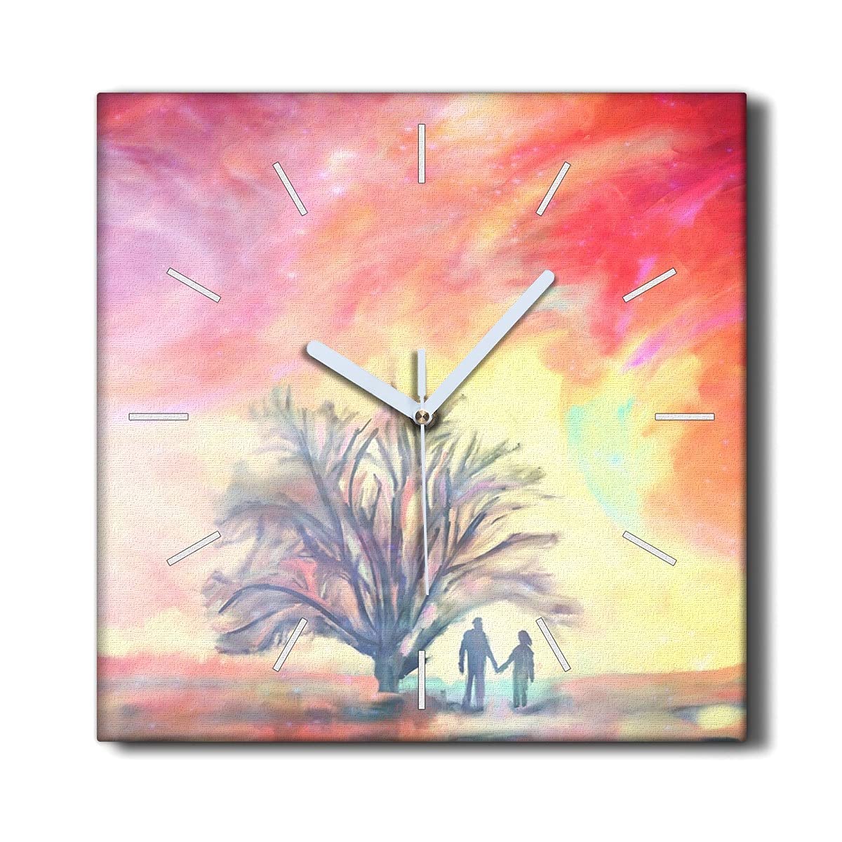 Horloge murale toile Coloray 30x30cm au design premium Art Peinture