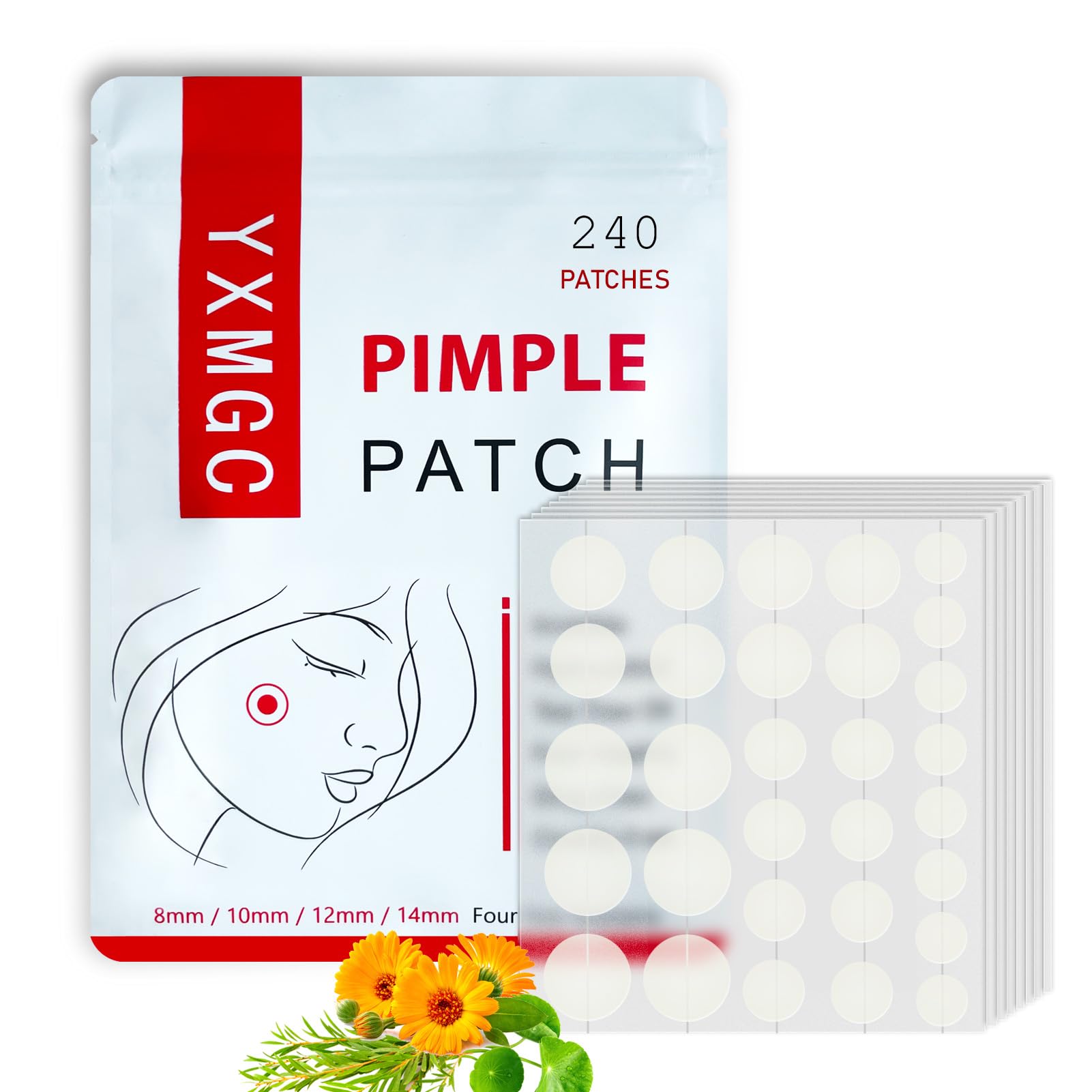 Pimple Patches for Face Hydrocolloid Acne Patches with Tea Tree Oil Covers Zits Pimples and Blemishes on Face