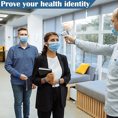 Vista 43 de Paquete de 600 pulseras de papel para eventos, pulseras de neón para fiestas, de colores, impermeables, bandas de brazo de papel, identificación Rosa