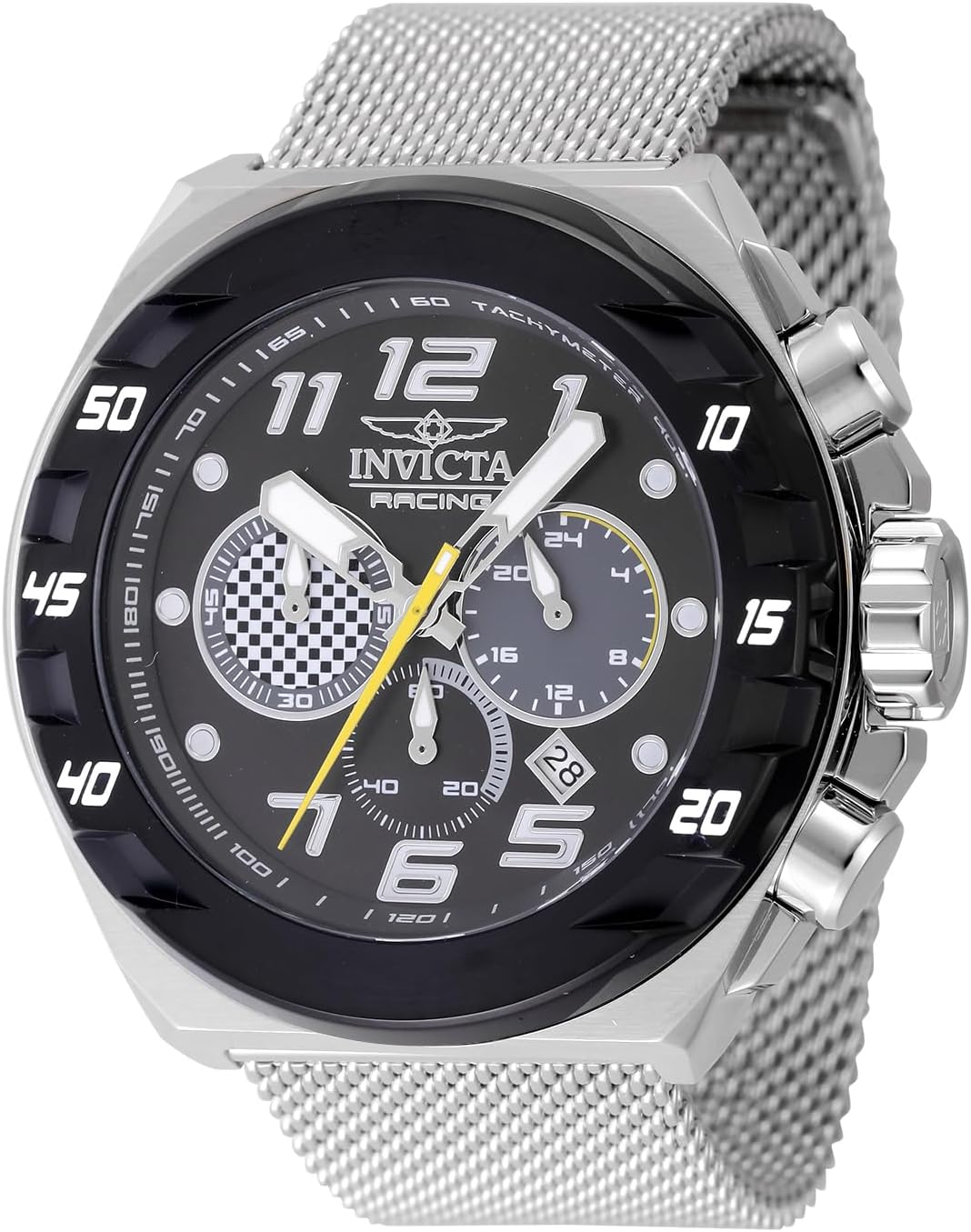 Invicta Racing Men 48.0mm Stainless Steel Black + Steel Black+Light Grey dial VD53 Quartz