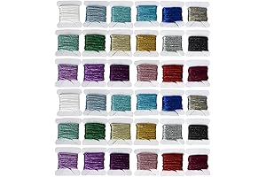 Metallic Embroidery Floss for Cross Stitch, Bracelets, Crafts