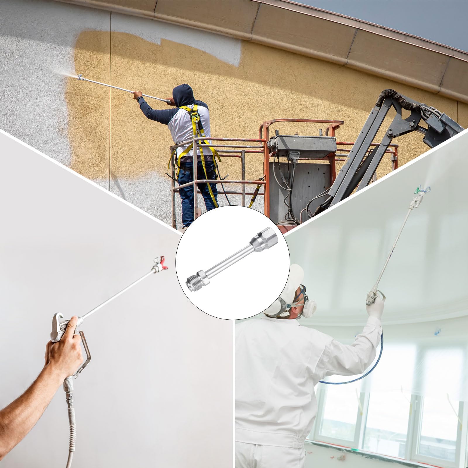 JapanAmStore Airless Paint Sprayer Spray Gun Tip Extension Rod Pole (15CM