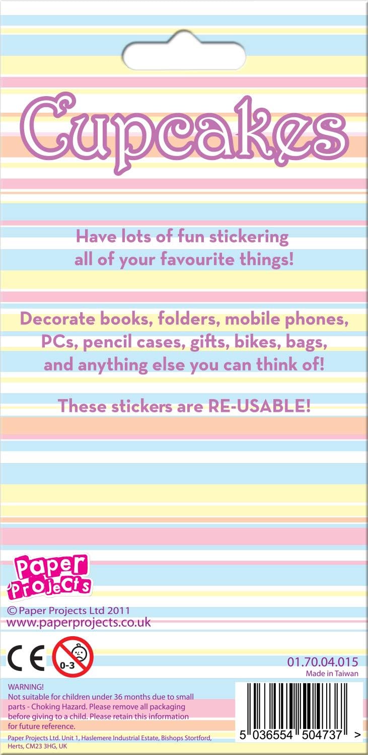Paper Projects 01.70.04.015 Cupcakes Sparkle Sticker Pack