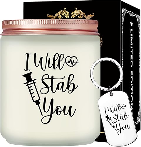 Maybeone Regalos para enfermeras  Te apuñalaré  Regalos de agradecimiento para la semana de la enfermera  Velas perfumadas de lavanda para mujeres