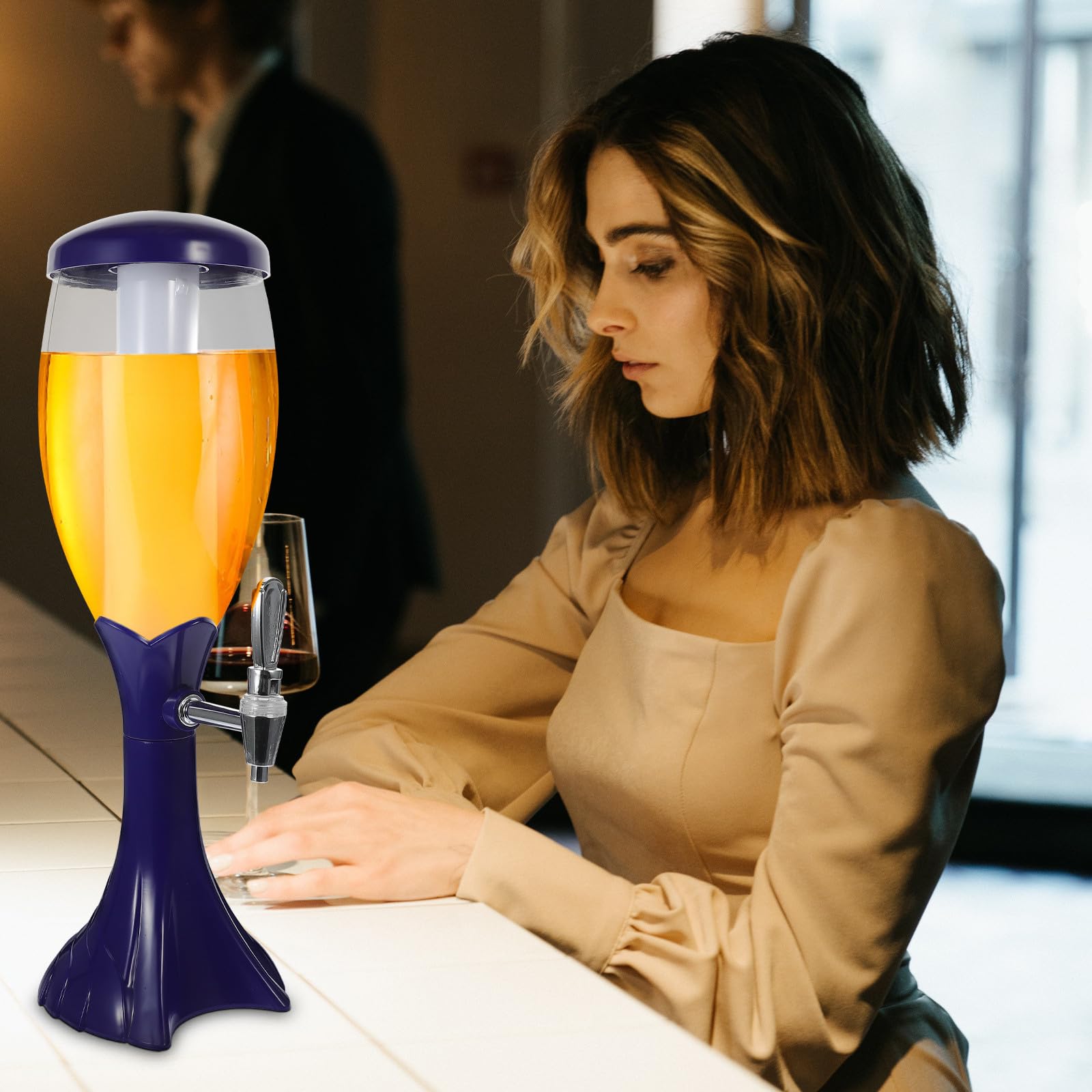 Getränkespender 1,5l aus ABS und PC mit Zuggriff für Bier und Cocktails