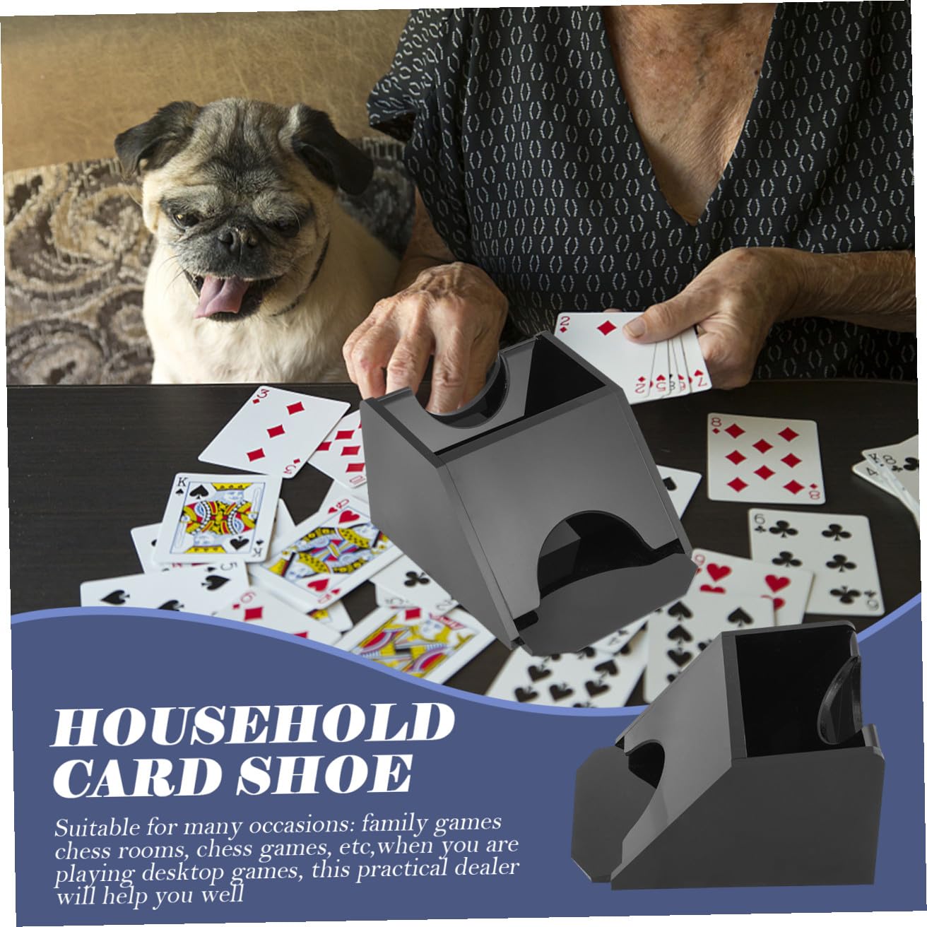 Distributore Carte da Gioco Portatile in Acrilico Dealer per Poker e Blackjack Accessorio Casa Facile da Pulire e Riutilizzabile Scarpe Carte Resistenti per Tavolo Gioco