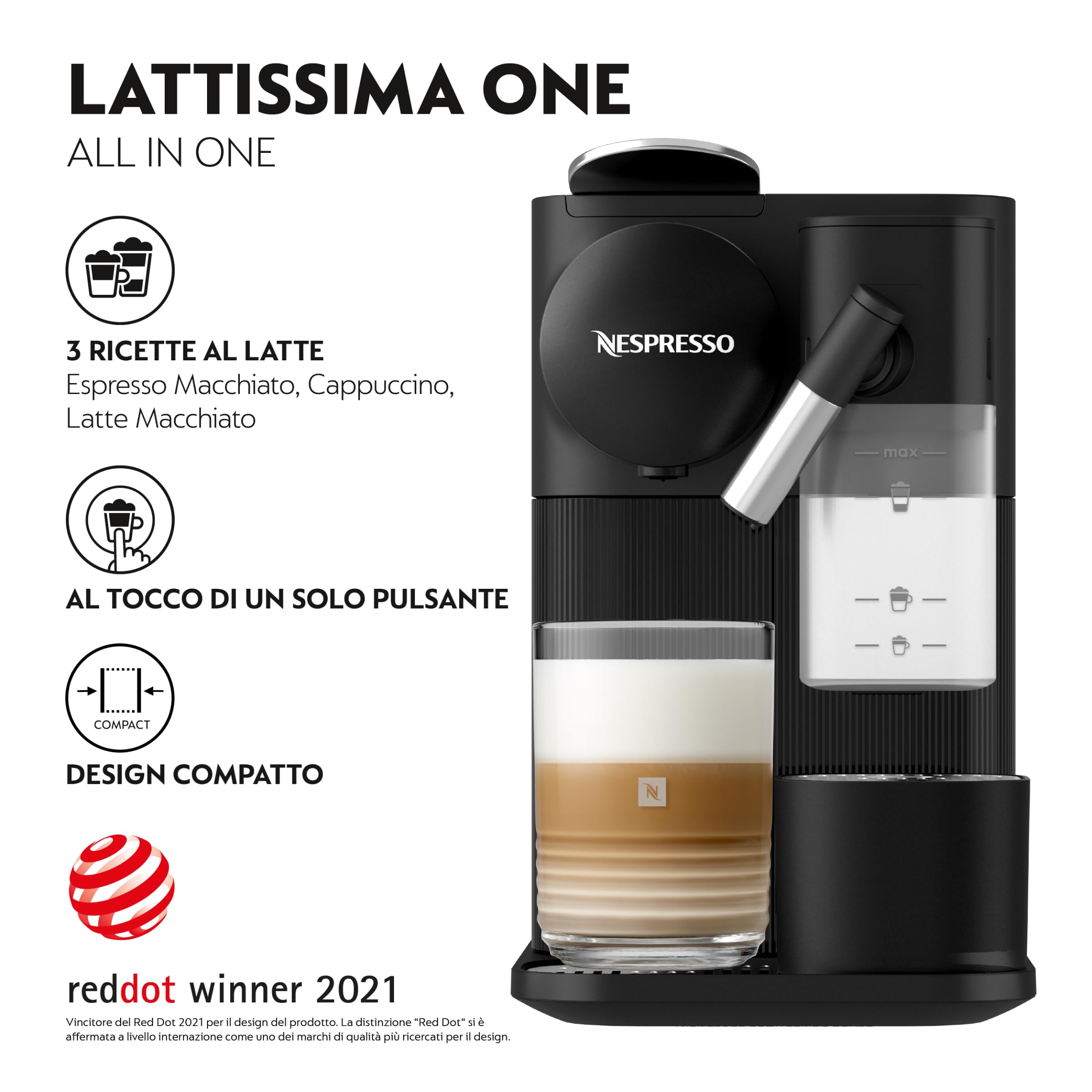 Delonghi En510.b Nespresso Capsules Coffee Maker One Size