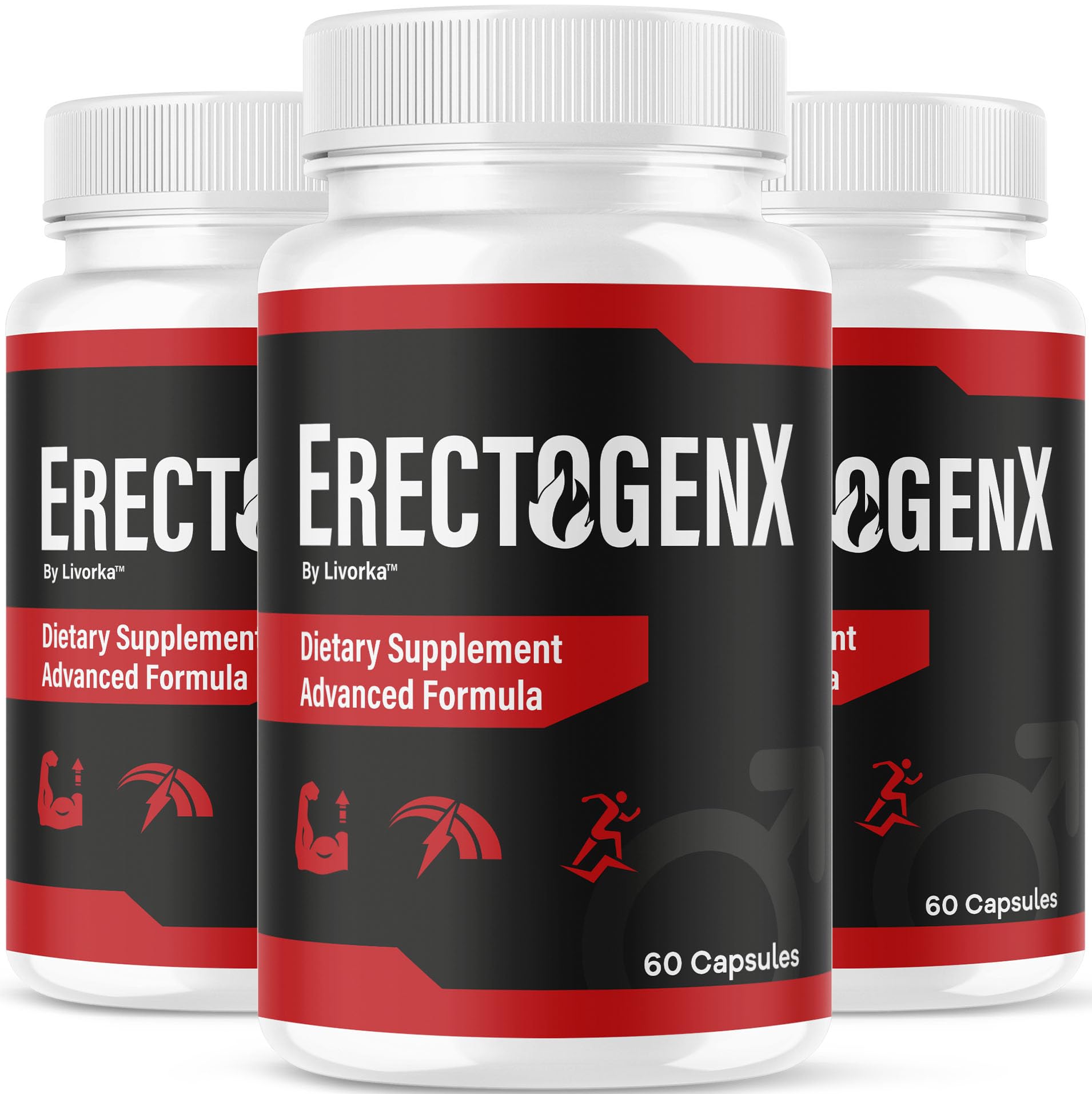 3-Pack ErectogenX Capsules: 3-Month Supply of Advanced All-Natural Health Support (180 Count)