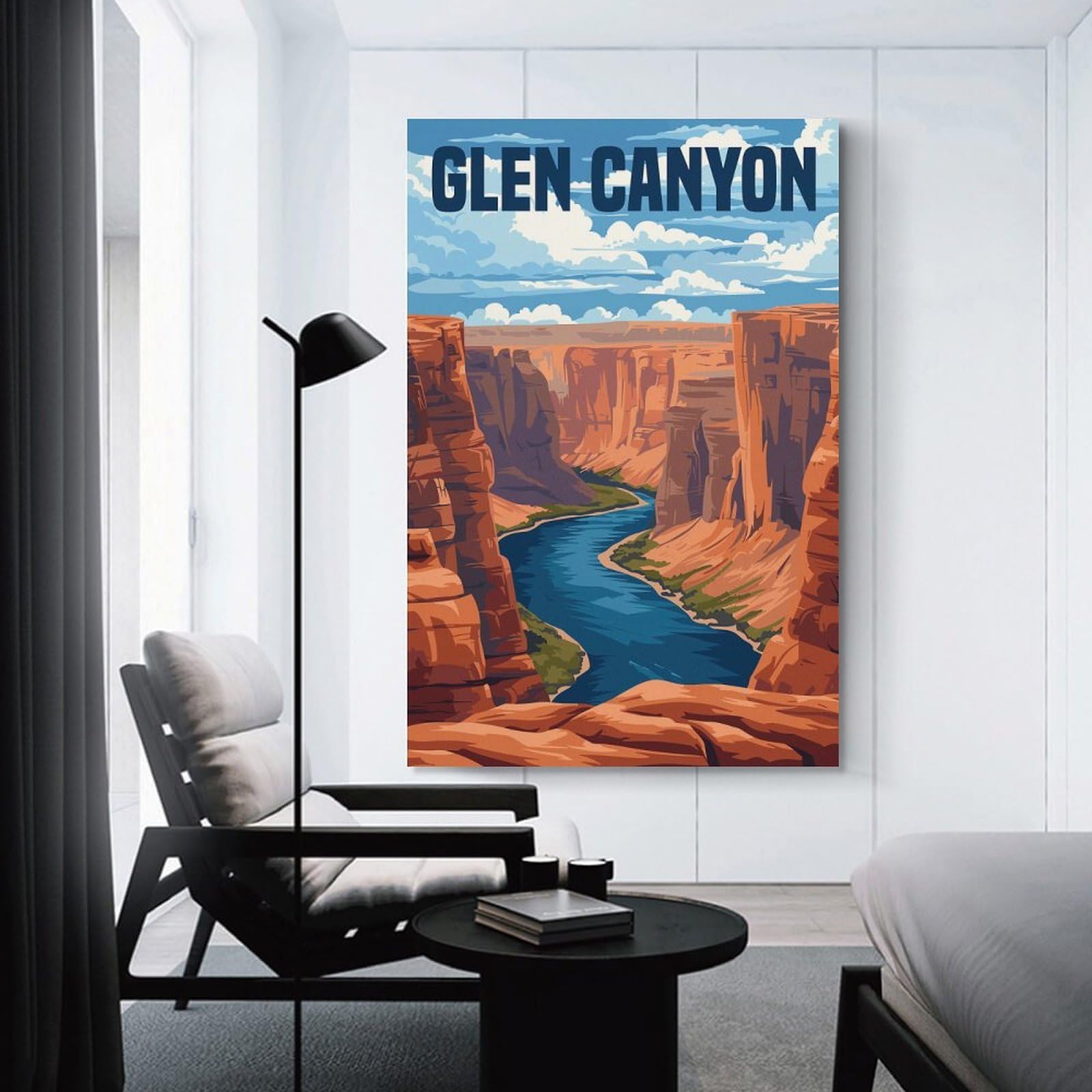 Junmoney Glen Canyon Home Decor Wall Art, 20x30inch(50x75cm), for Apartment Walls, Studios Or Work Areas, Wall Decor with Flexible Room Appeal
