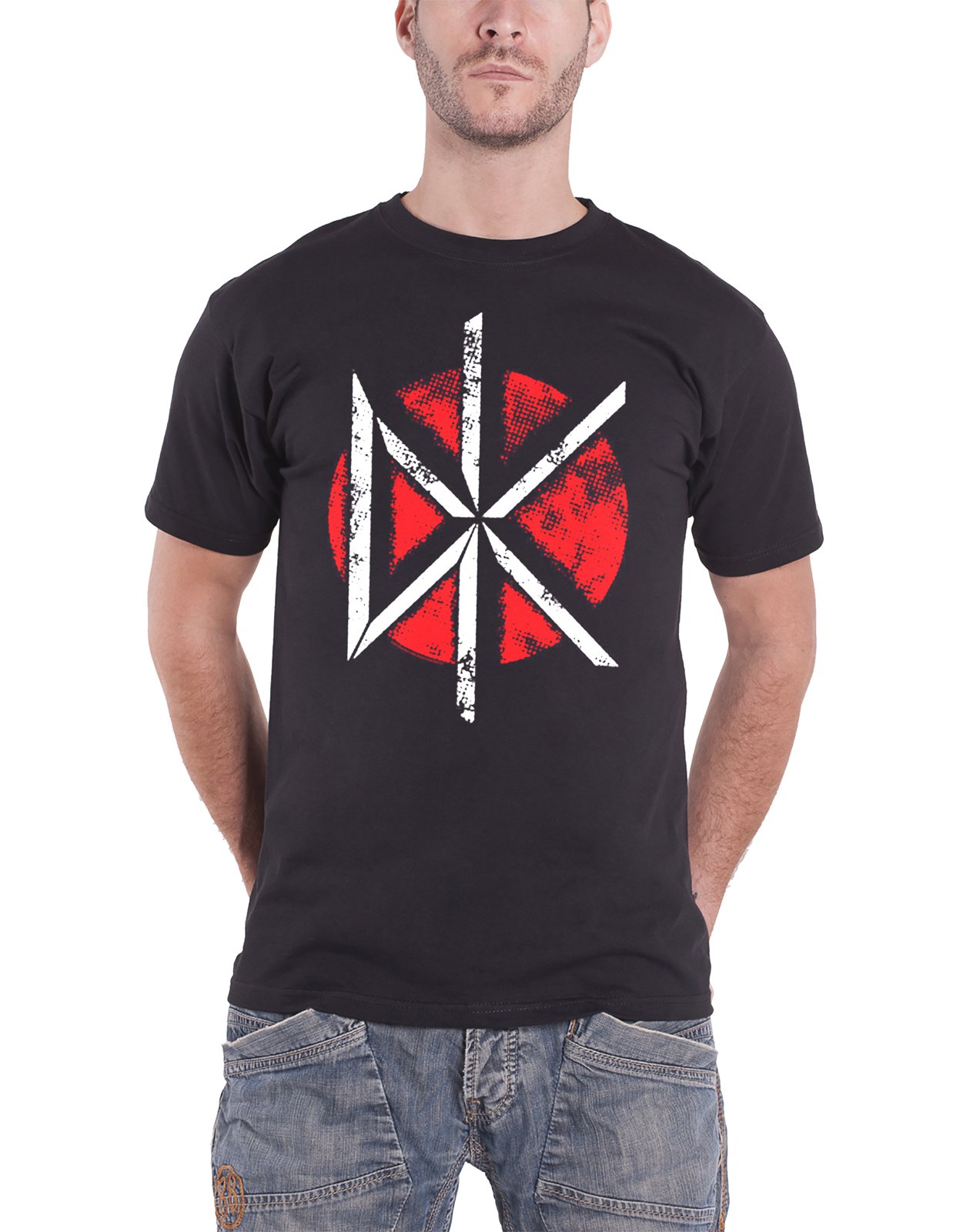 Dead Kennedys 'Distressed DK Logo' T-Shirt (Extra Large) Black