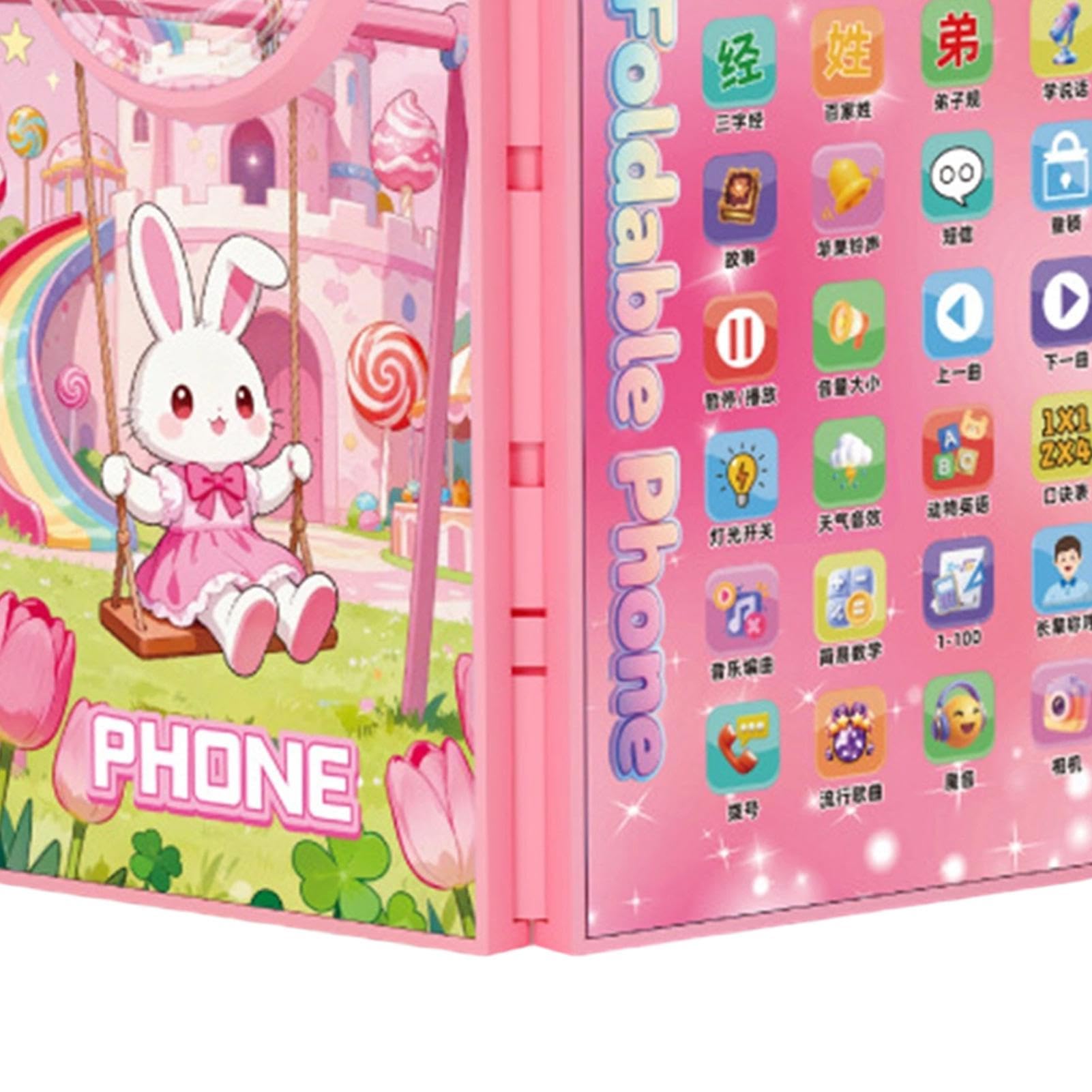 Kinder Spielzeug Telefon | Faltbares Spielzeughandy,Kindermusikspielzeug,für Kinder Junge Mädchen Geschenk Zuhause Reise Urlaub