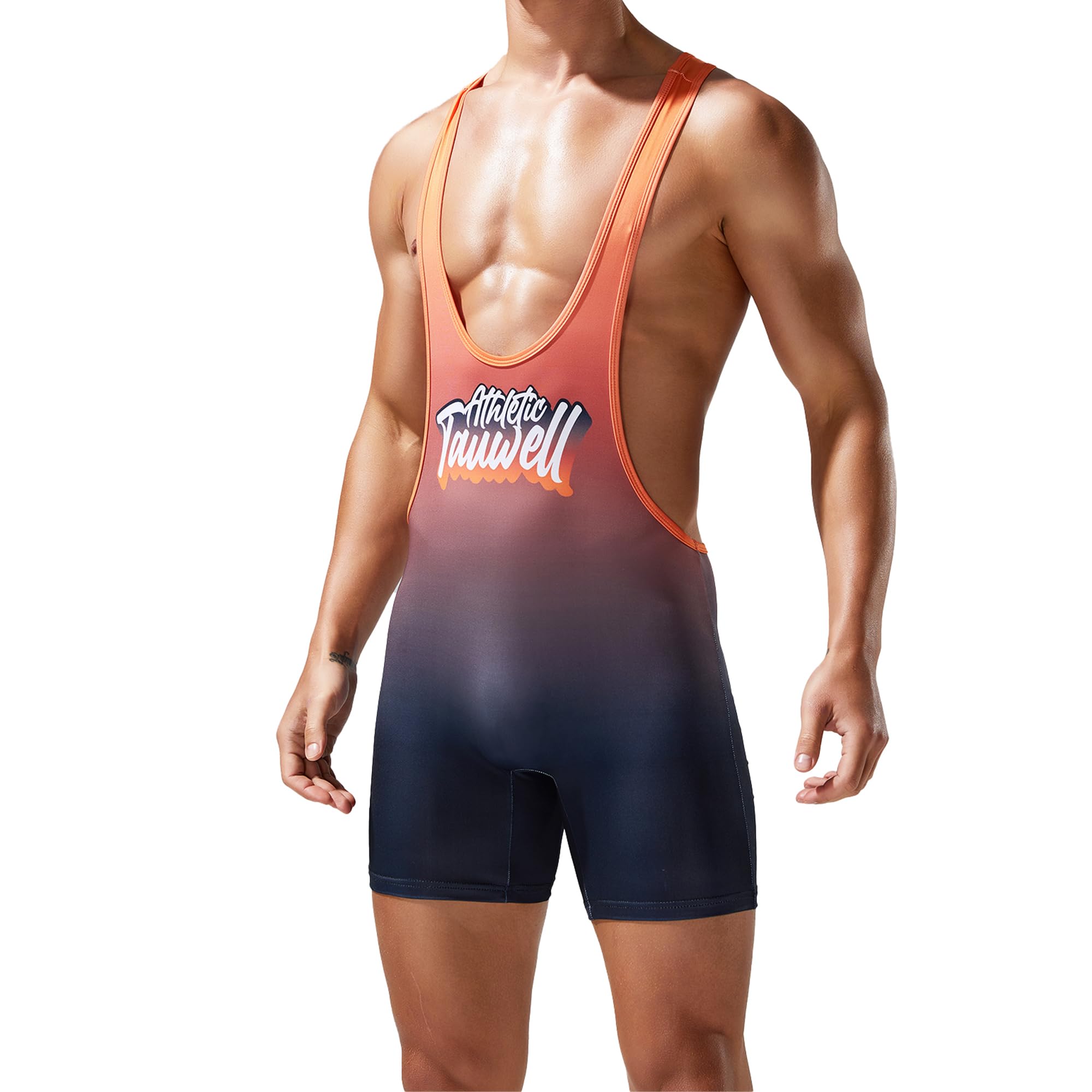 YUFEIDA Camisetas deportivas para hombre, ropa interior activa, boxeador de una pieza, ropa de lucha libre, body de capas base activas