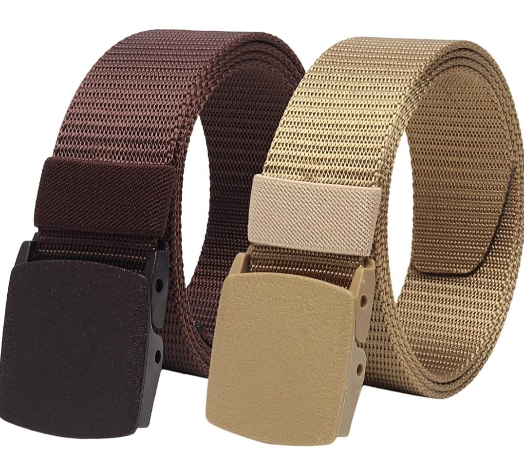 Buy JET STREAM Unisex Nylon Waist Belt (Pack Of 2) (636384_Black