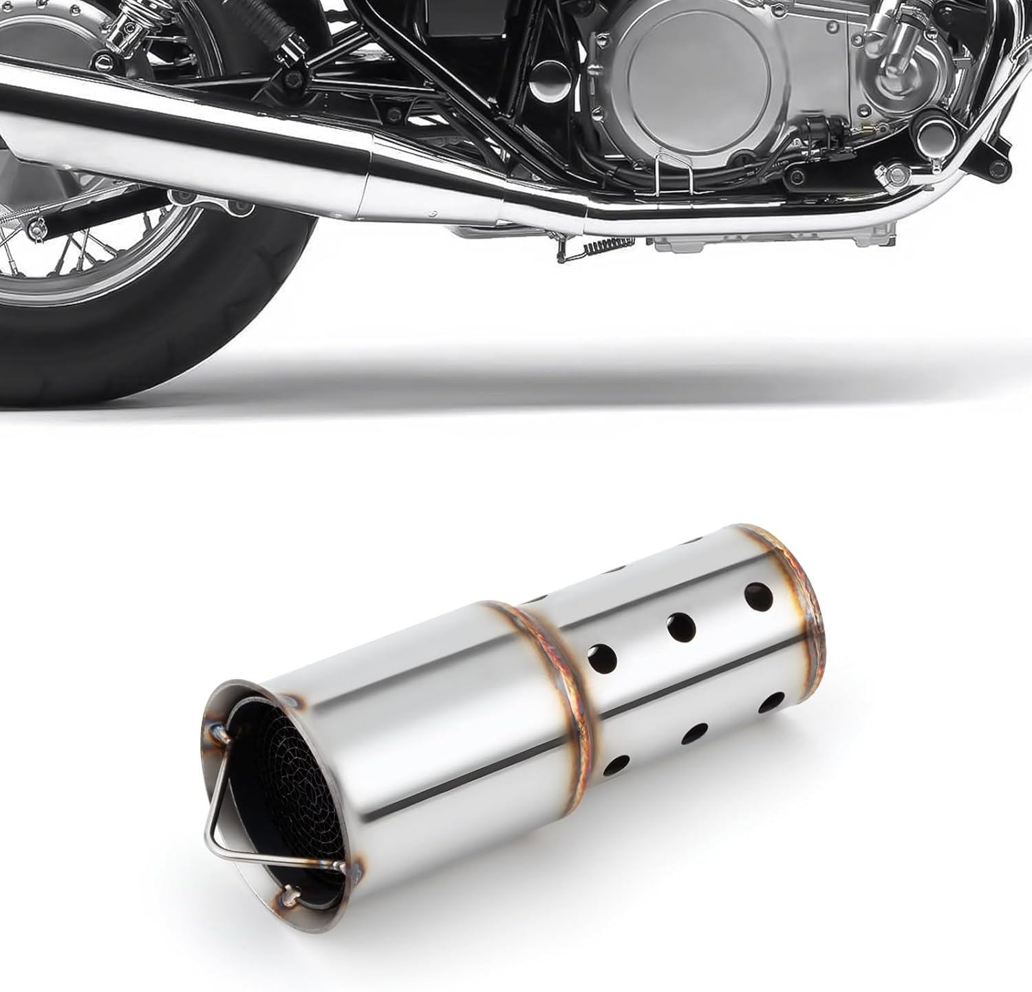 Motorcycle DB Killer 51mm Universal Muffler Silencer Baffle Removable Noise Eliminator Motorcycle Exhaust Pipe Muffler Fit for Harley Honda Yamaha Kawasaki Suzuki