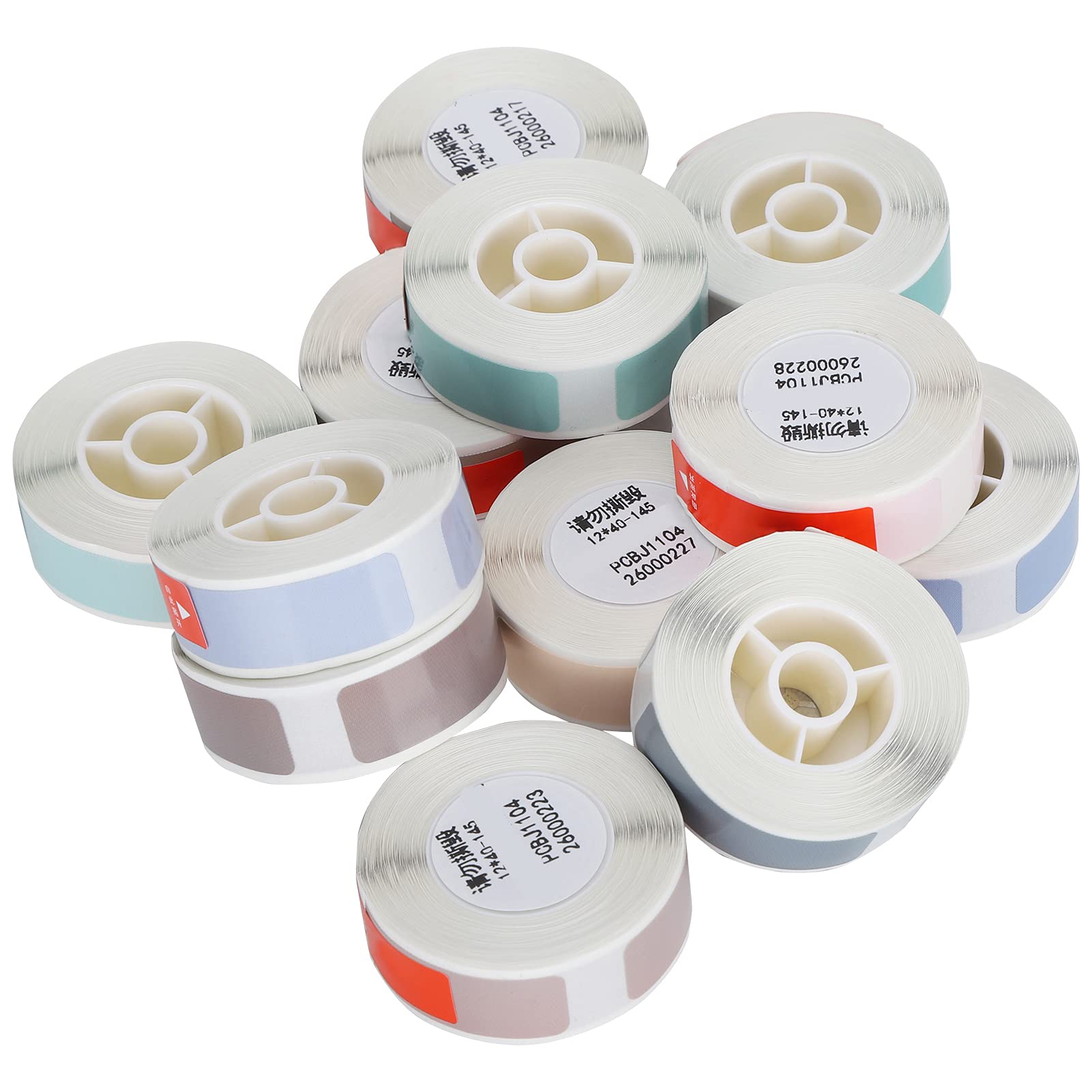 Changor 12 Stück Thermoaufkleber Zum Beschriften, Wasserfestes Klebepapier, Perfekt für die Organisation in Küche und Zuhause, PVC-Material, Größe 12 X 30 Mm (Herbstanzug)