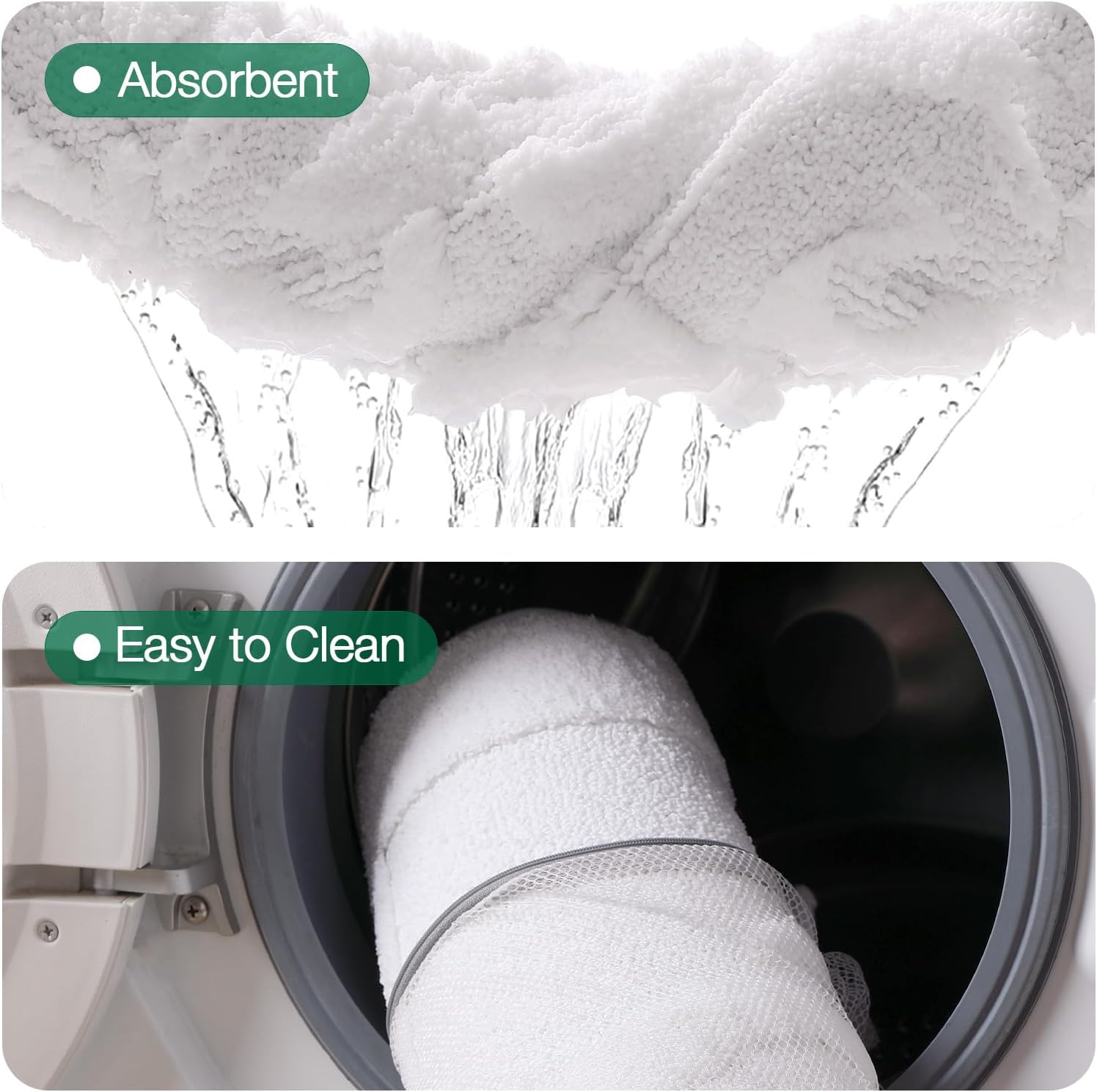 LUMI Ultra Absorbent Bathroom Rug Non Slip Rubber Backing, Machine Washable Bath Mat Soft Premium Microfiber, Elegant Luxury Bath Rugs Quick Dry for Bathtub and Shower Floor, Decor, 24x36 - Image 6