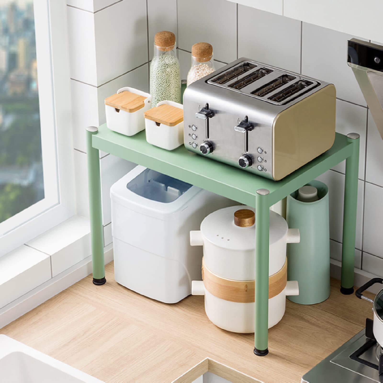 Support pour micro-ondes de cuisine, étagère de rangement et support pour four rigide