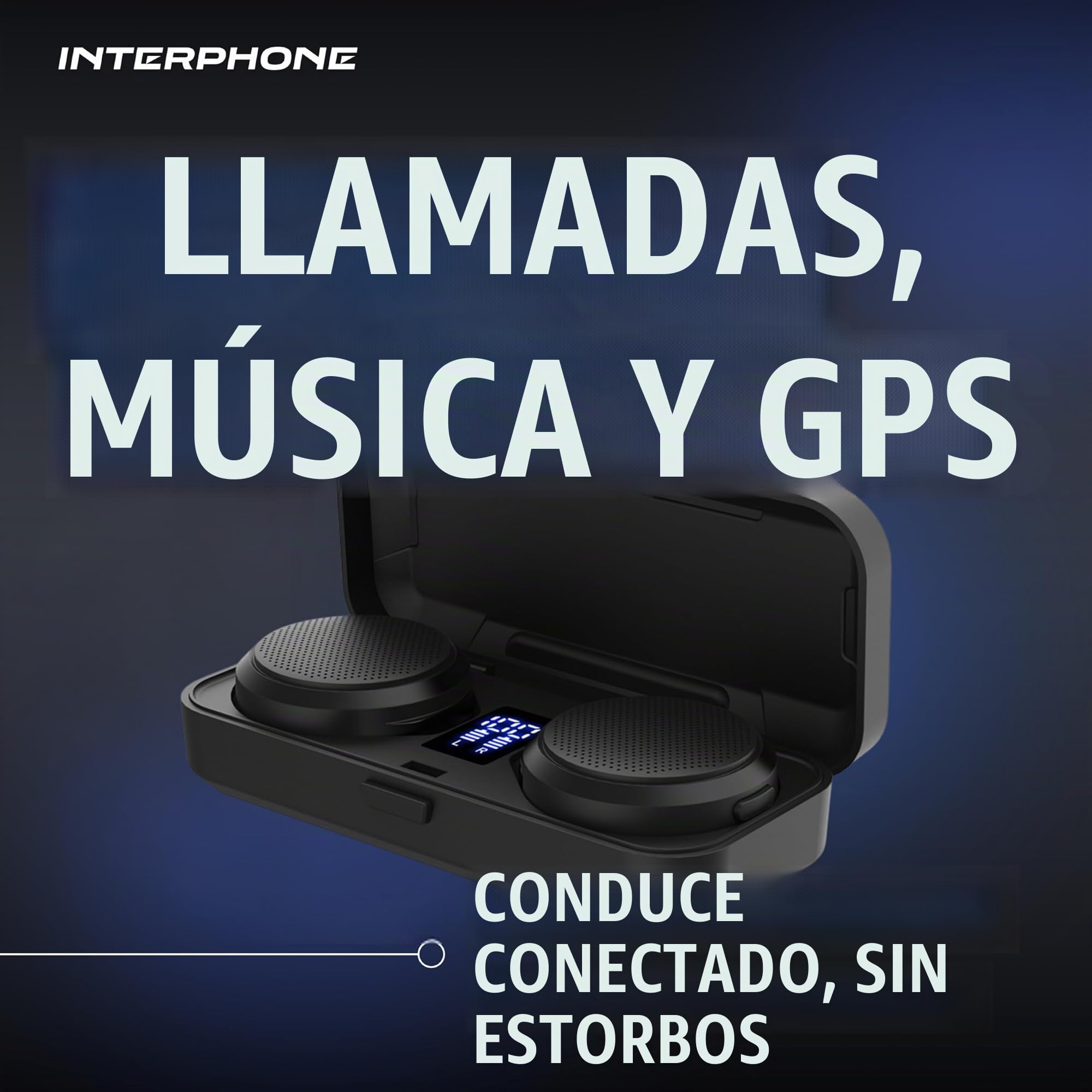 Interphone Zero True Wireless Auriculares Cascos Moto Scooter Deportes Invierno Bluetooth 5.3 Micrófono Integrado Inalámbrico con Mando a Distancia de Manillar Autonomía hasta 6.5h