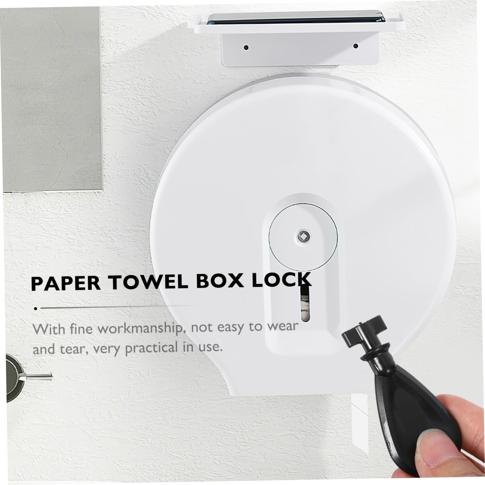 Anneome Chiave in Materiale Abs Nero per Dispenser di Carta Igienica e Asciugamani Versatile e Comoda per Uso Commerciale e Ristoranti