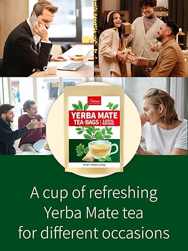 Vista 28 de TeeLux Mugwort Tea Bags - Té de hierbas de artemisa seca natural, sin cafeína, 40 bolsas de té