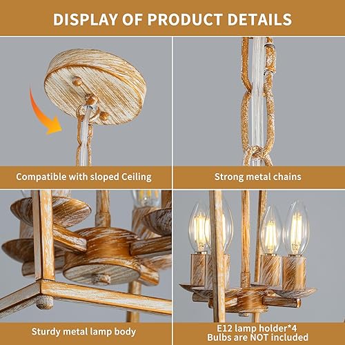 Miniatura 8 de HONGREN Iluminación colgante, lámpara colgante industrial vintage de metal, lámparas colgantes con base E26, luces colgantes negras para pasillo,